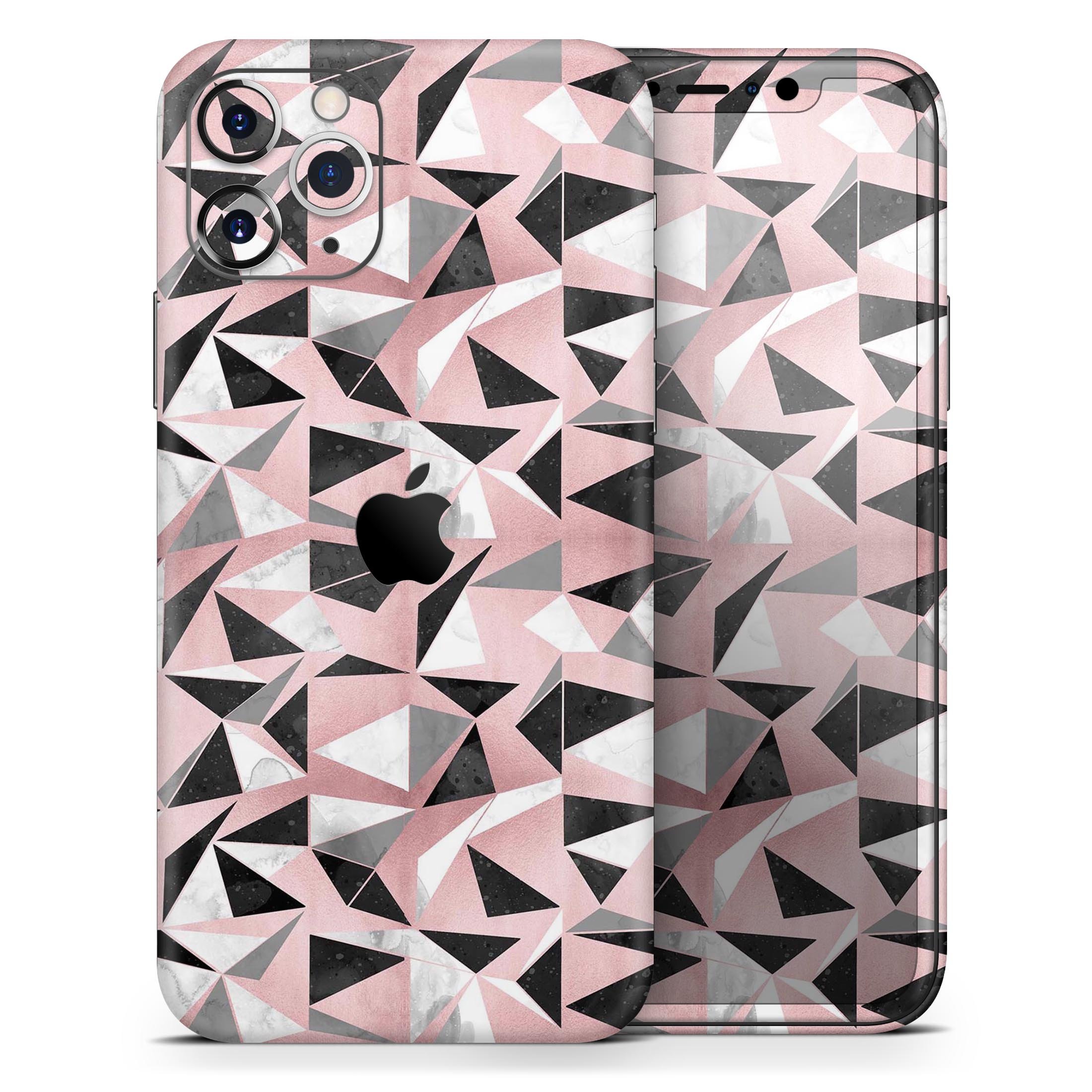 Karamfila Marble & Rose Gold skin for Apple iPhone, showcasing a stylish design with a marble pattern and rose gold accents.