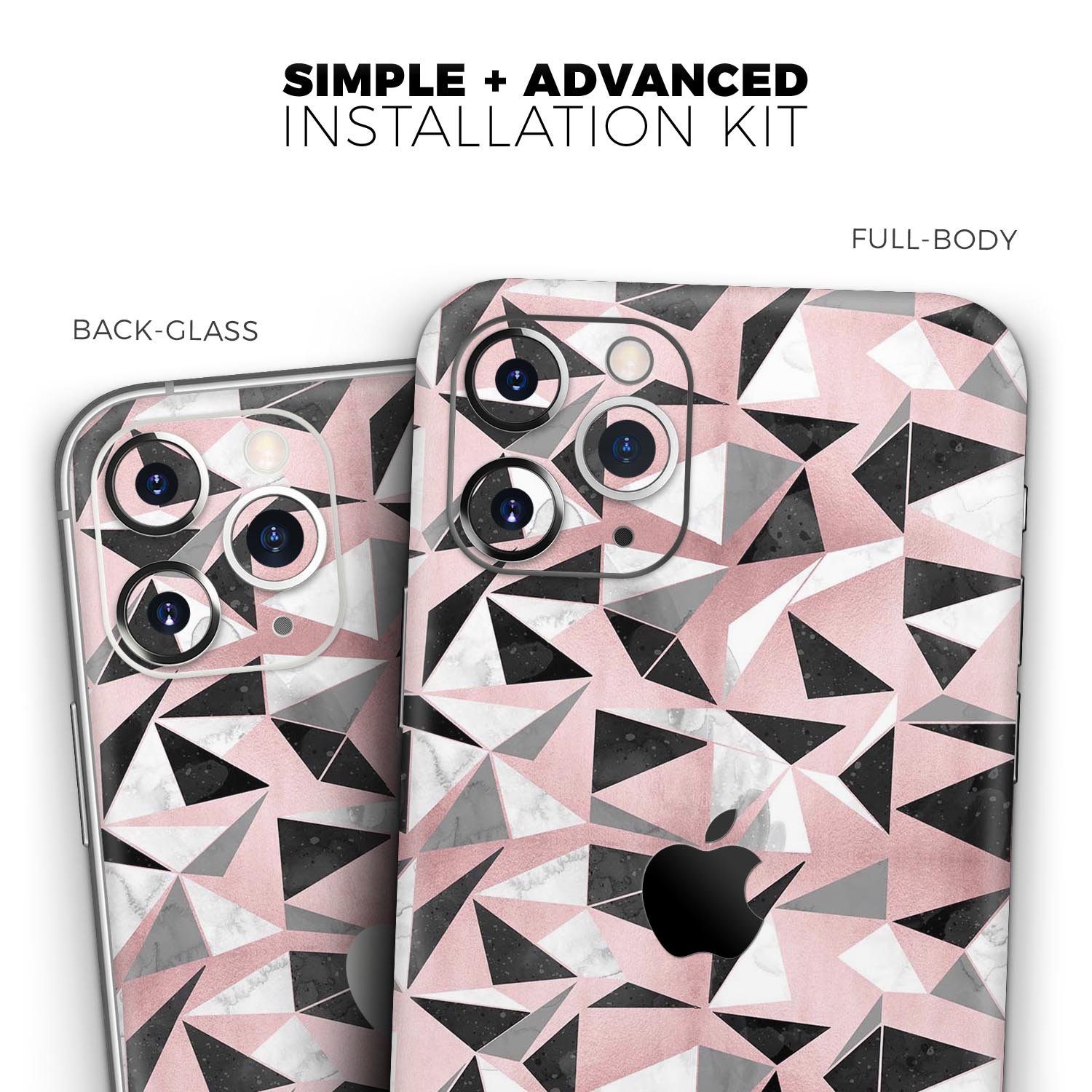 Karamfila Marble & Rose Gold skin for Apple iPhone, showcasing a stylish design with a marble pattern and rose gold accents.