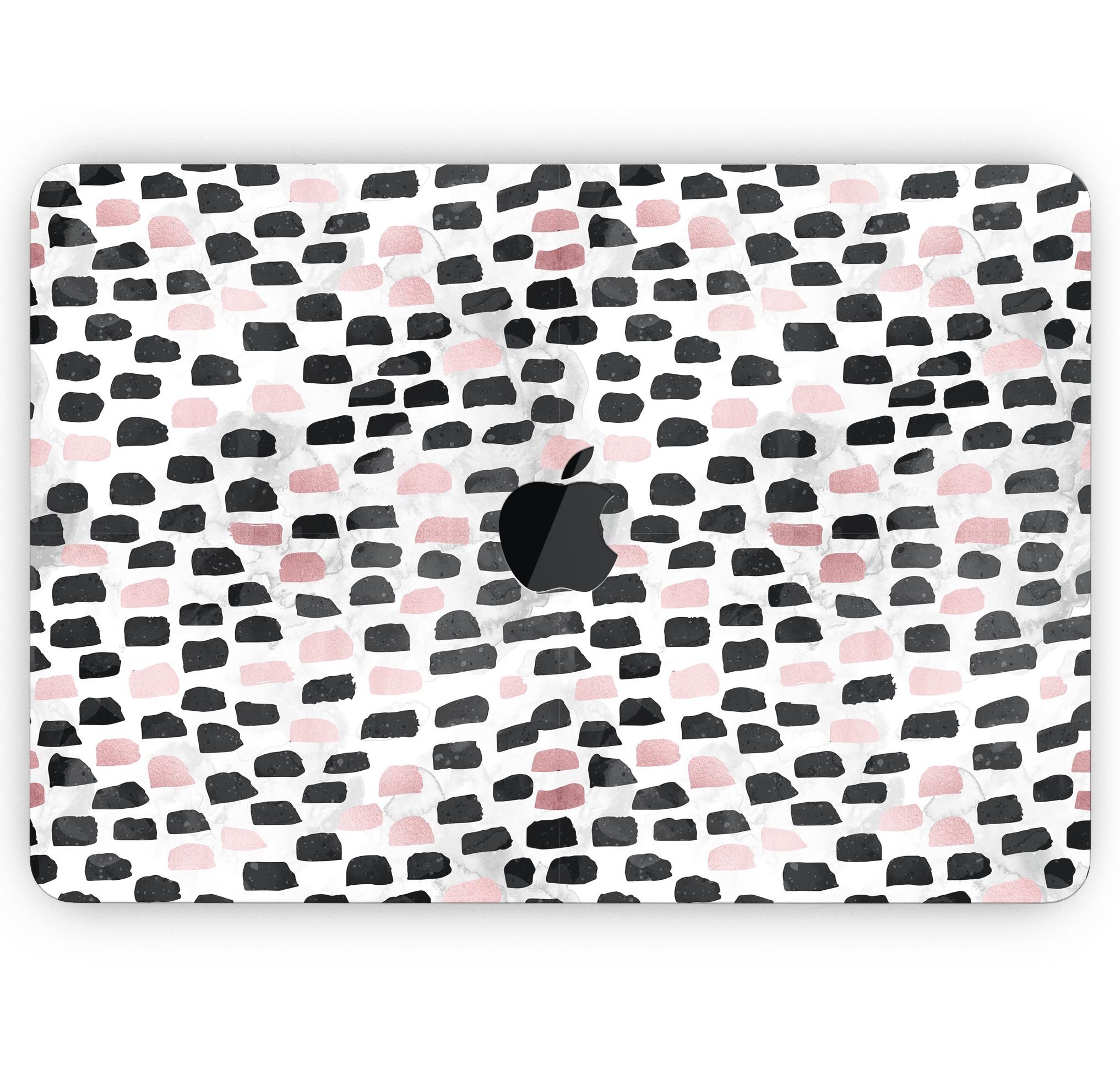 Karamfila Marble & Rose Gold skin decal wrap kit for MacBook, showcasing a stylish marble design with rose gold accents.