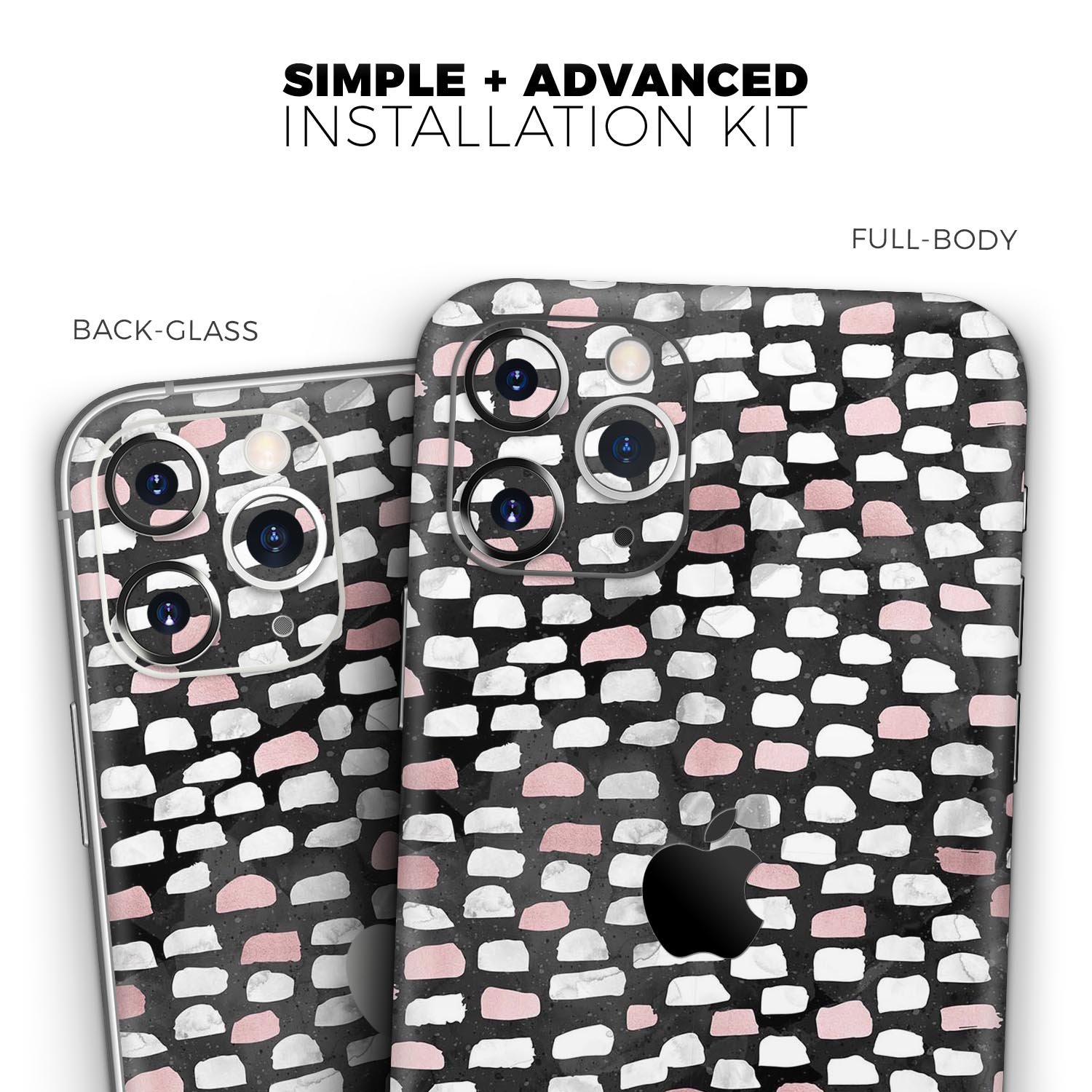 Karamfila Marble & Rose Gold skin for Apple iPhone, showcasing a stylish marble design with rose gold accents.