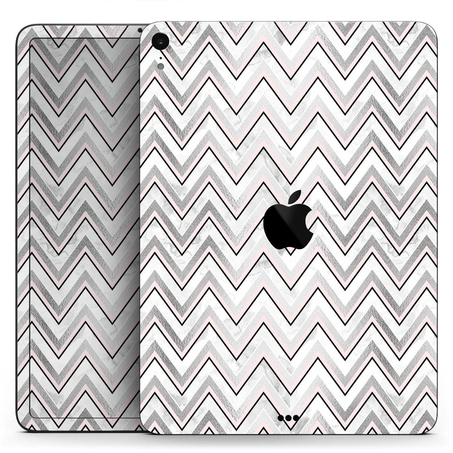 Karamfila Silver & Pink Marble V2 skin decal for Apple devices, showcasing a stylish marble design with premium finish.