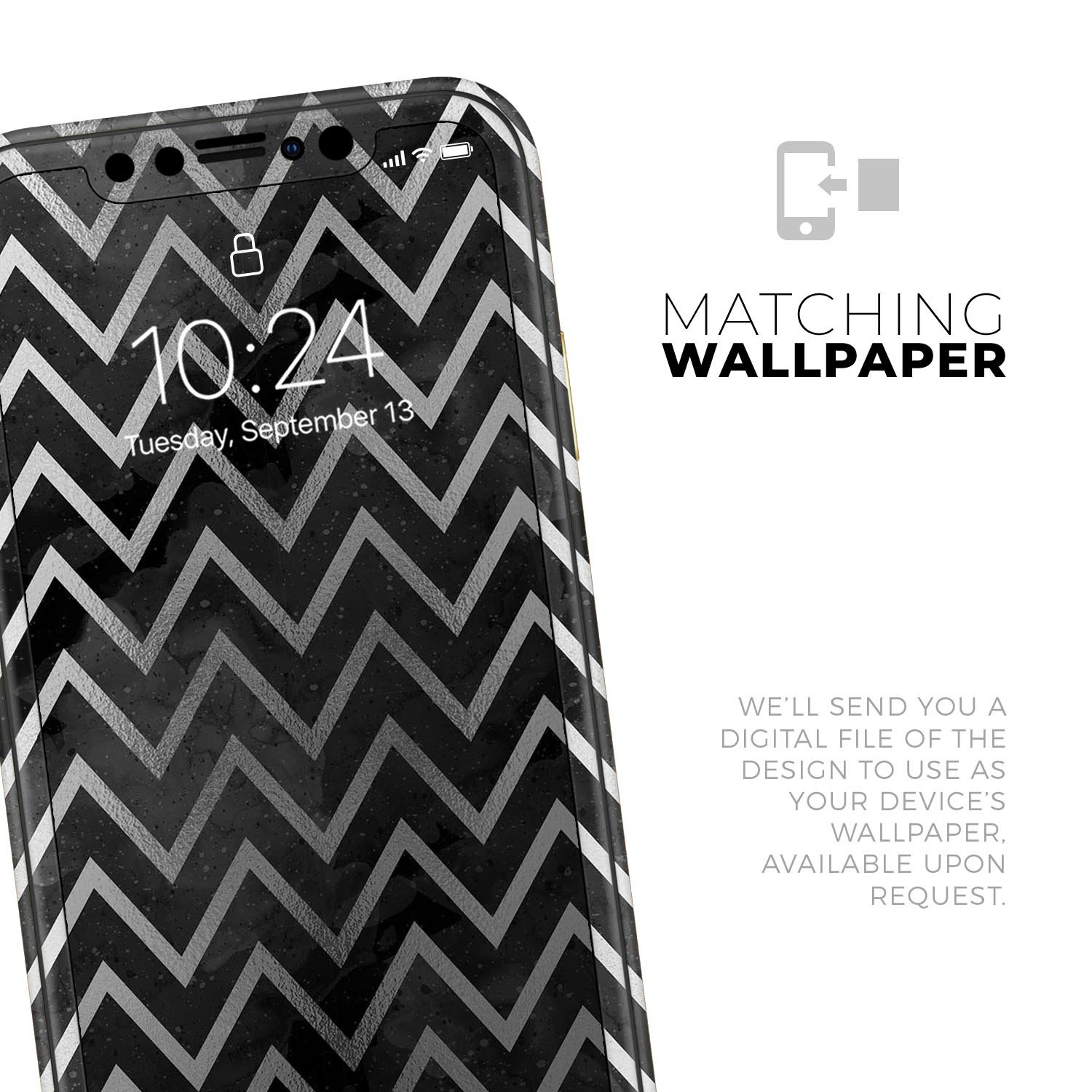 Karamfila Silver & Pink Marble V8 Skin-Kit for Apple iPhone, showcasing a stylish design with a glossy finish.