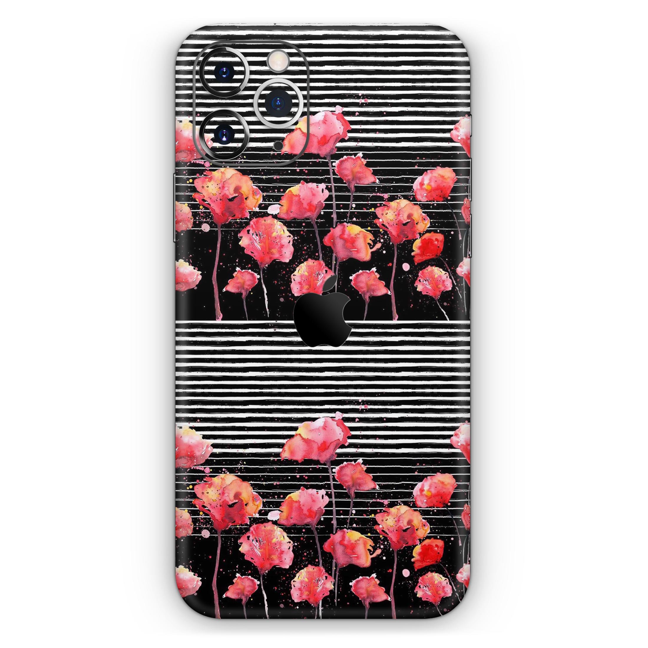 Karamfila Watercolo Poppies V1 skin for Apple iPhone, showcasing vibrant poppy design on a sleek vinyl surface.