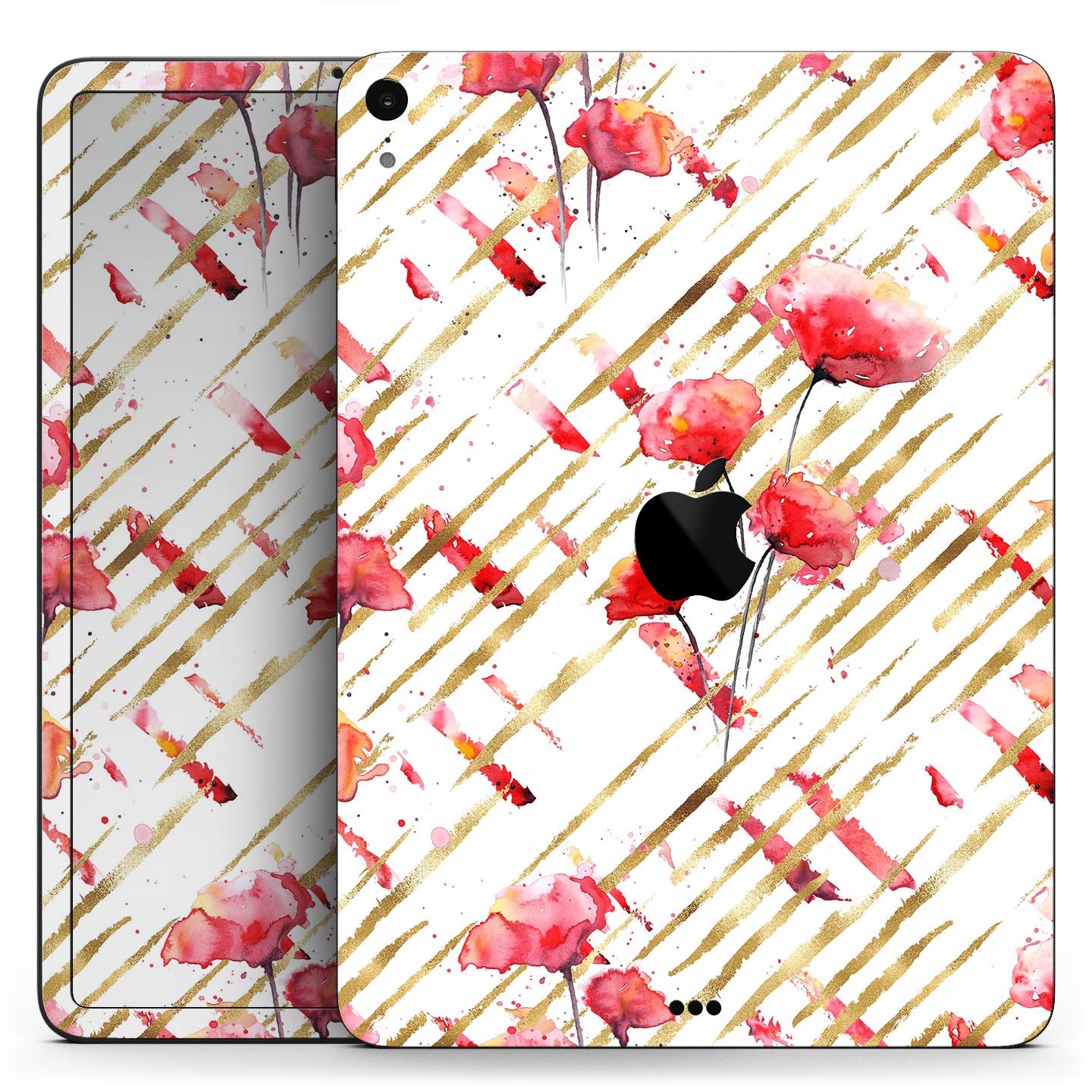 Karamfila Watercolo Poppies V10 full-body skin decal for Apple devices, featuring vibrant poppy design and premium 3M materials.