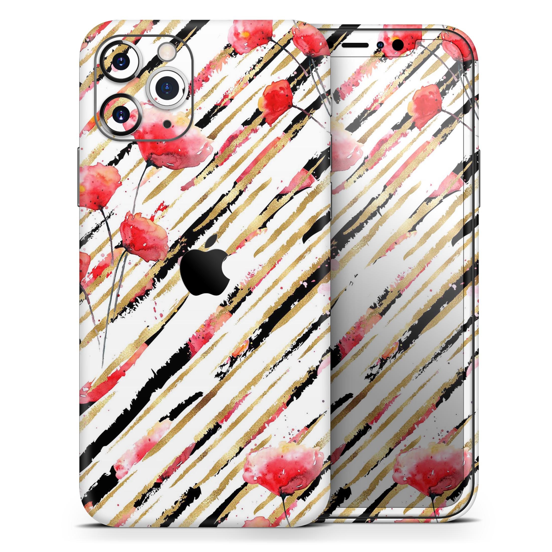 Karamfila Watercolo Poppies V12 skin for Apple iPhone, featuring vibrant poppy design on premium vinyl.