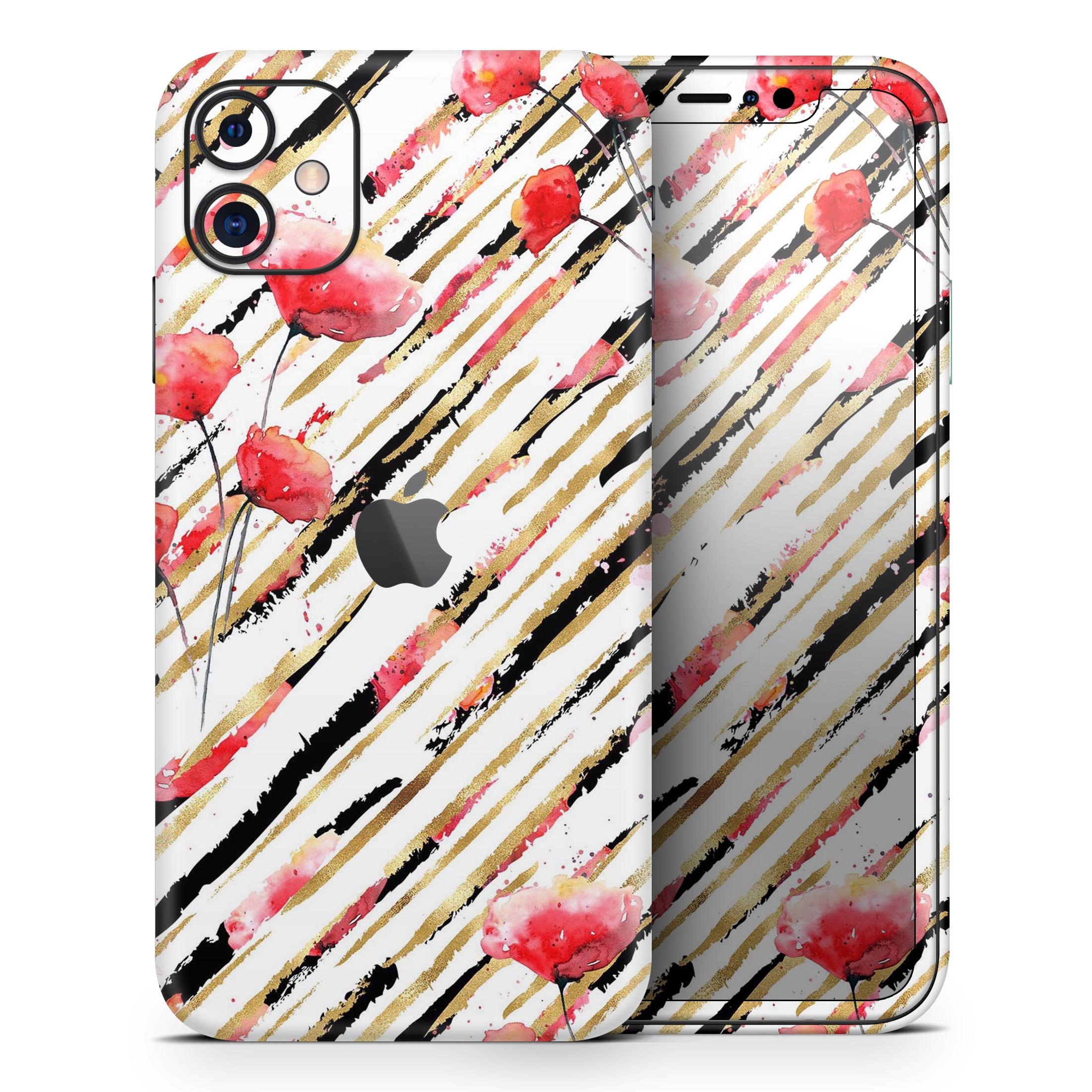 Karamfila Watercolo Poppies V12 skin for Apple iPhone, featuring vibrant poppy design on premium vinyl.