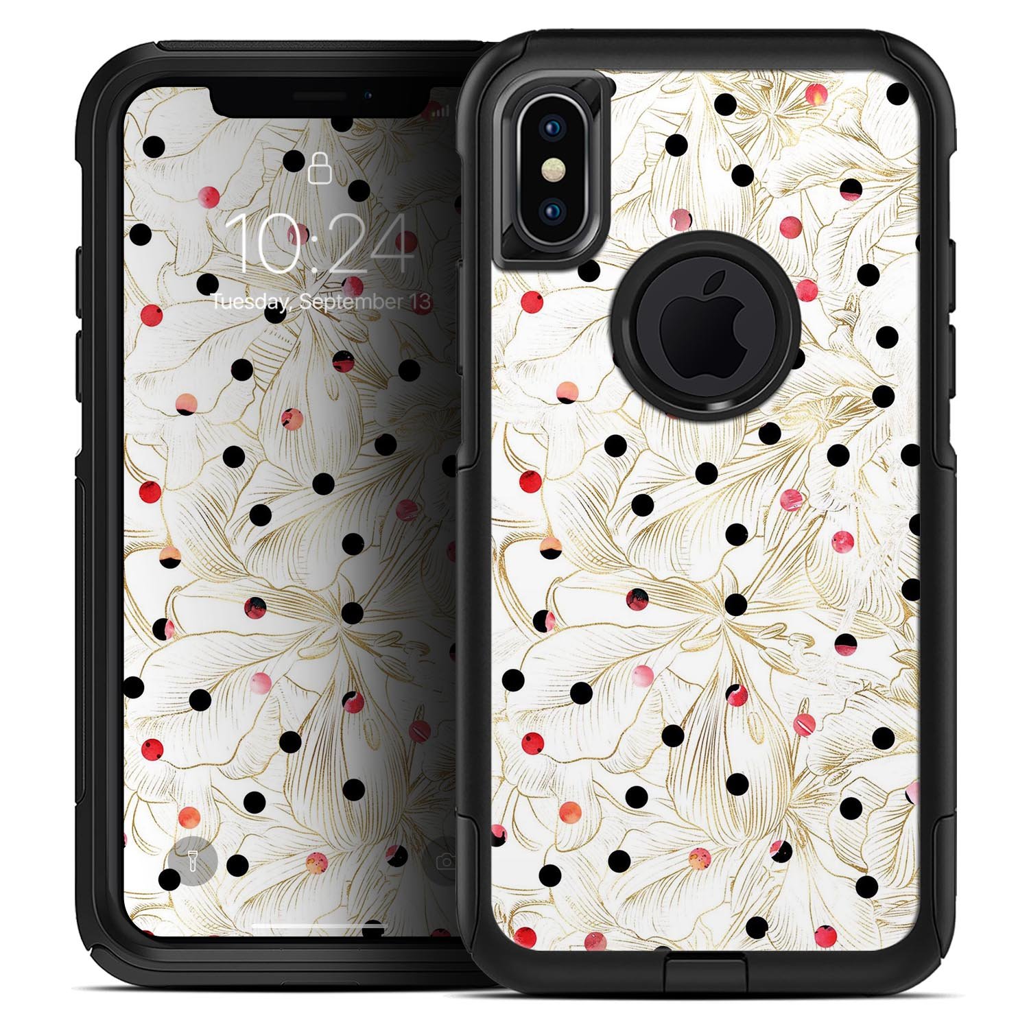 Karamfila Watercolo Poppies V17 Skin Kit for iPhone OtterBox, featuring vibrant poppy design and ultra-thin protection.