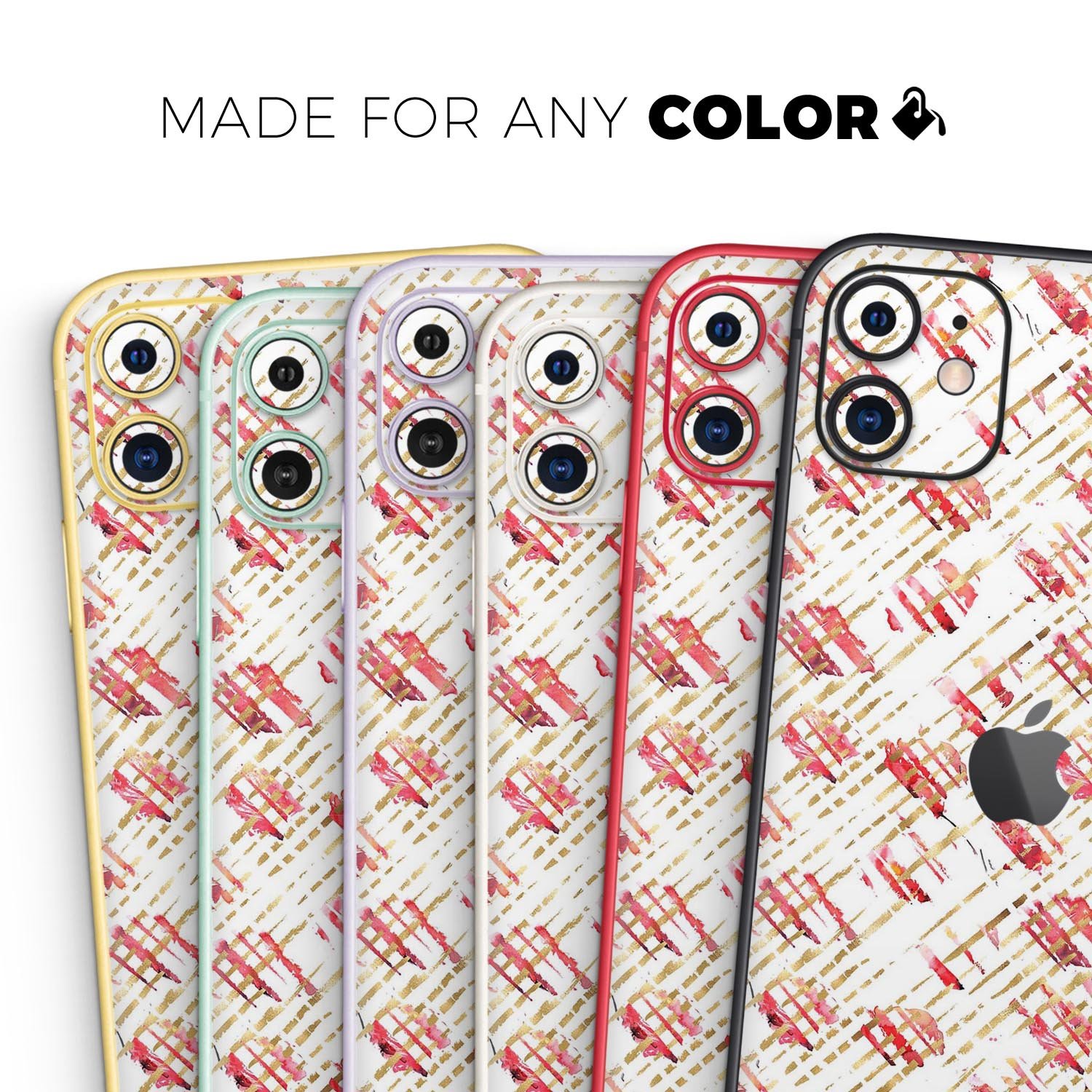 Karamfila Watercolo Poppies V18 skin for Apple iPhone, showcasing vibrant poppy design on a sleek vinyl surface.