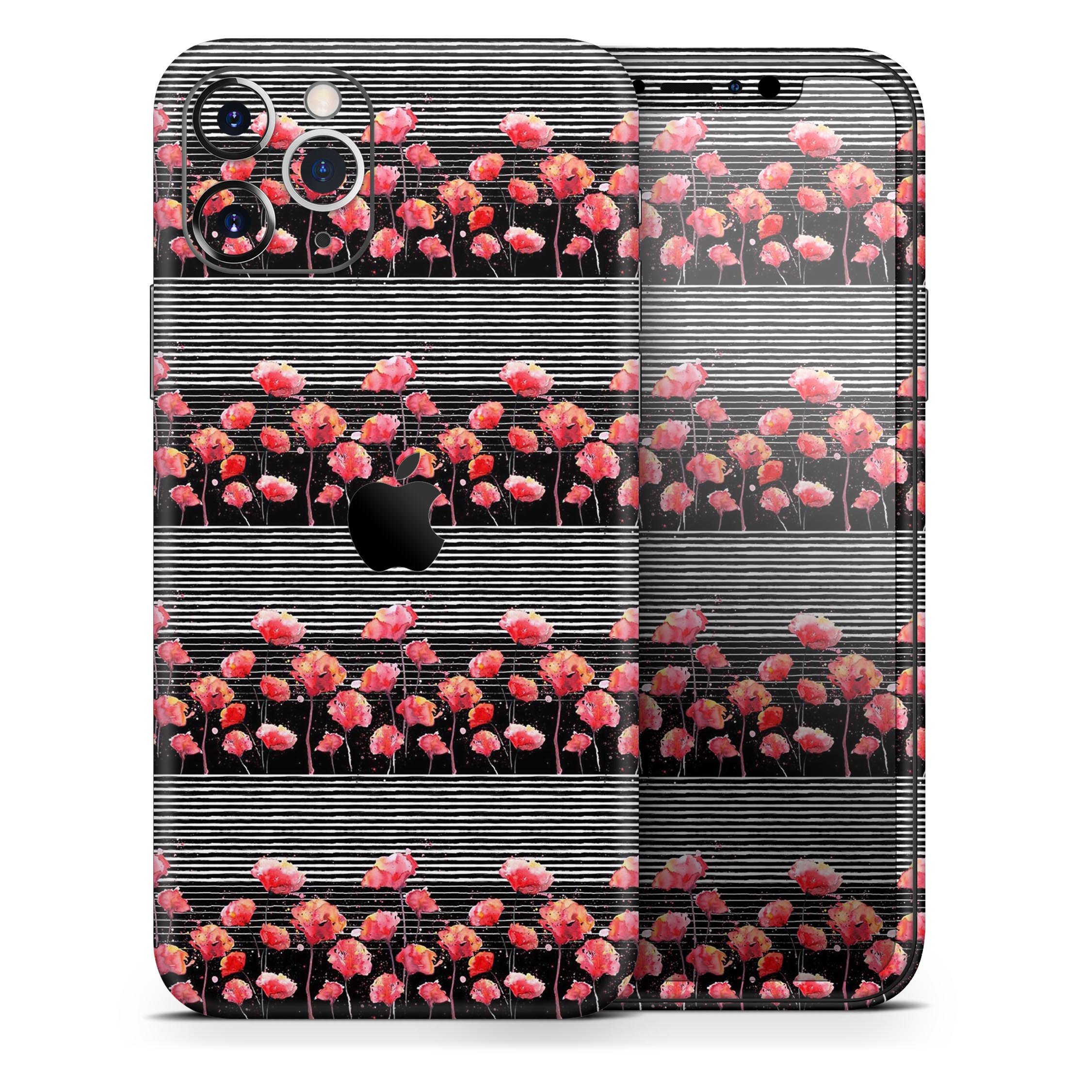 Karamfila Watercolo Poppies V2 skin for Apple iPhone, showcasing vibrant poppy design on a sleek vinyl surface.