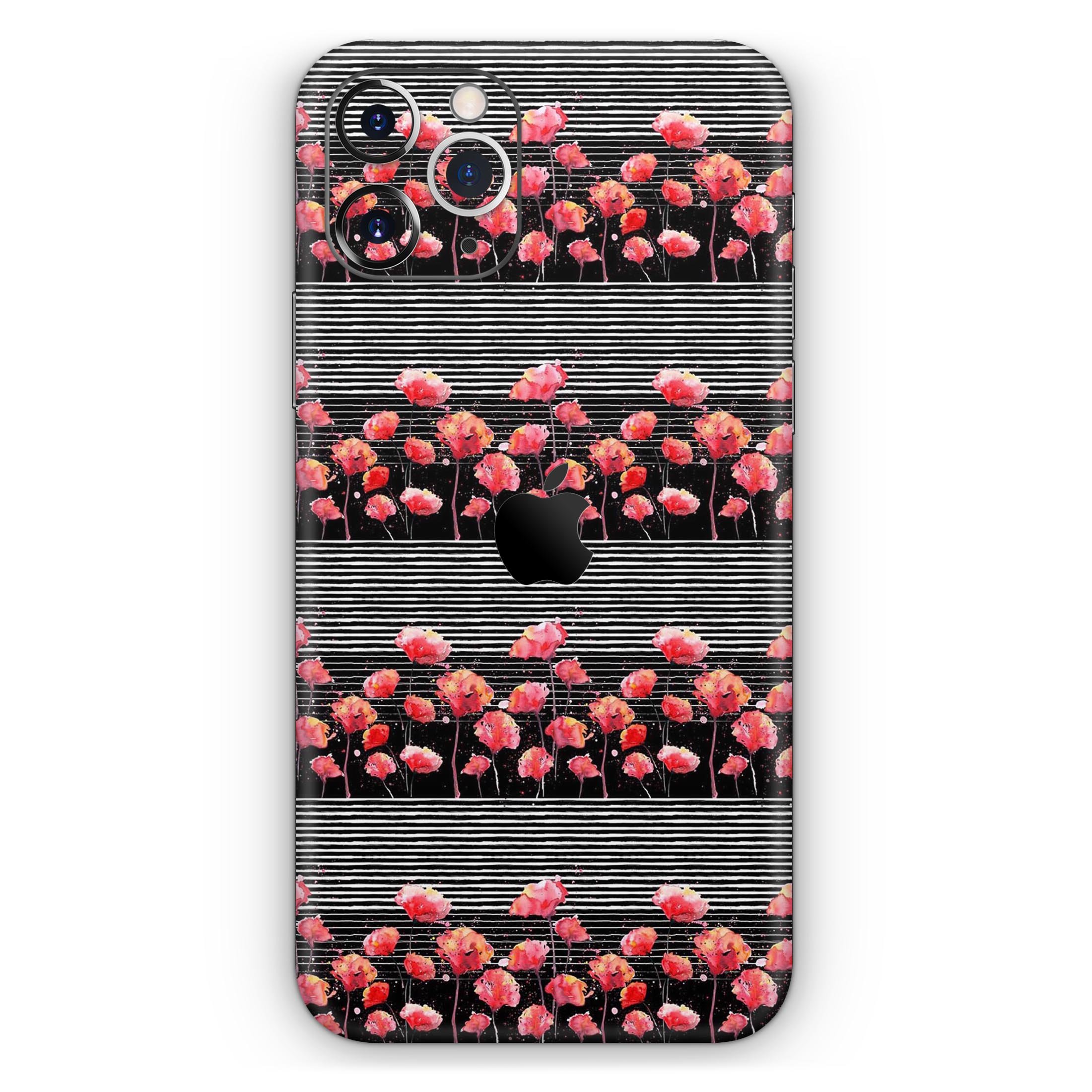 Karamfila Watercolo Poppies V2 skin for Apple iPhone, showcasing vibrant poppy design on a sleek vinyl surface.