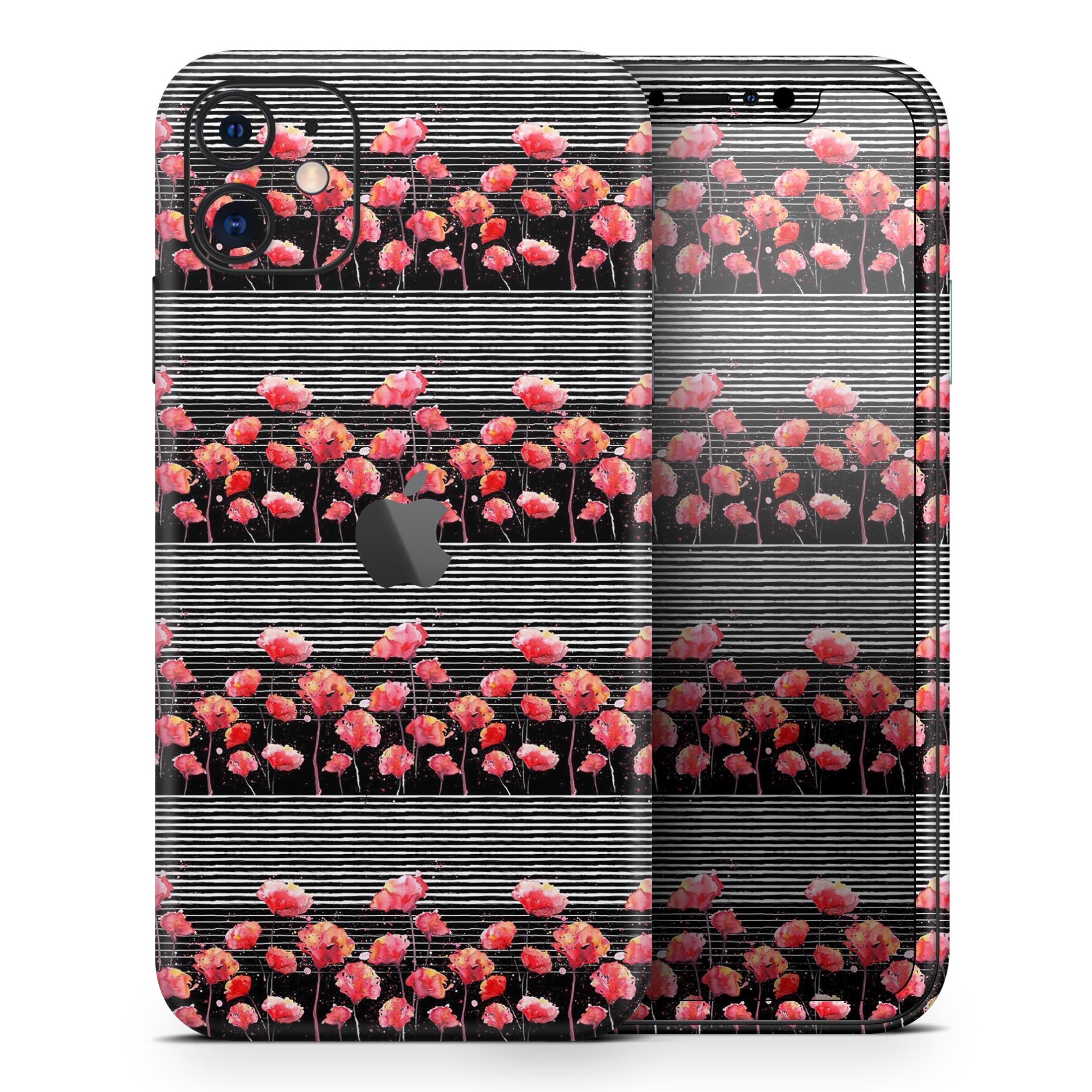 Karamfila Watercolo Poppies V2 skin for Apple iPhone, showcasing vibrant poppy design on a sleek vinyl surface.