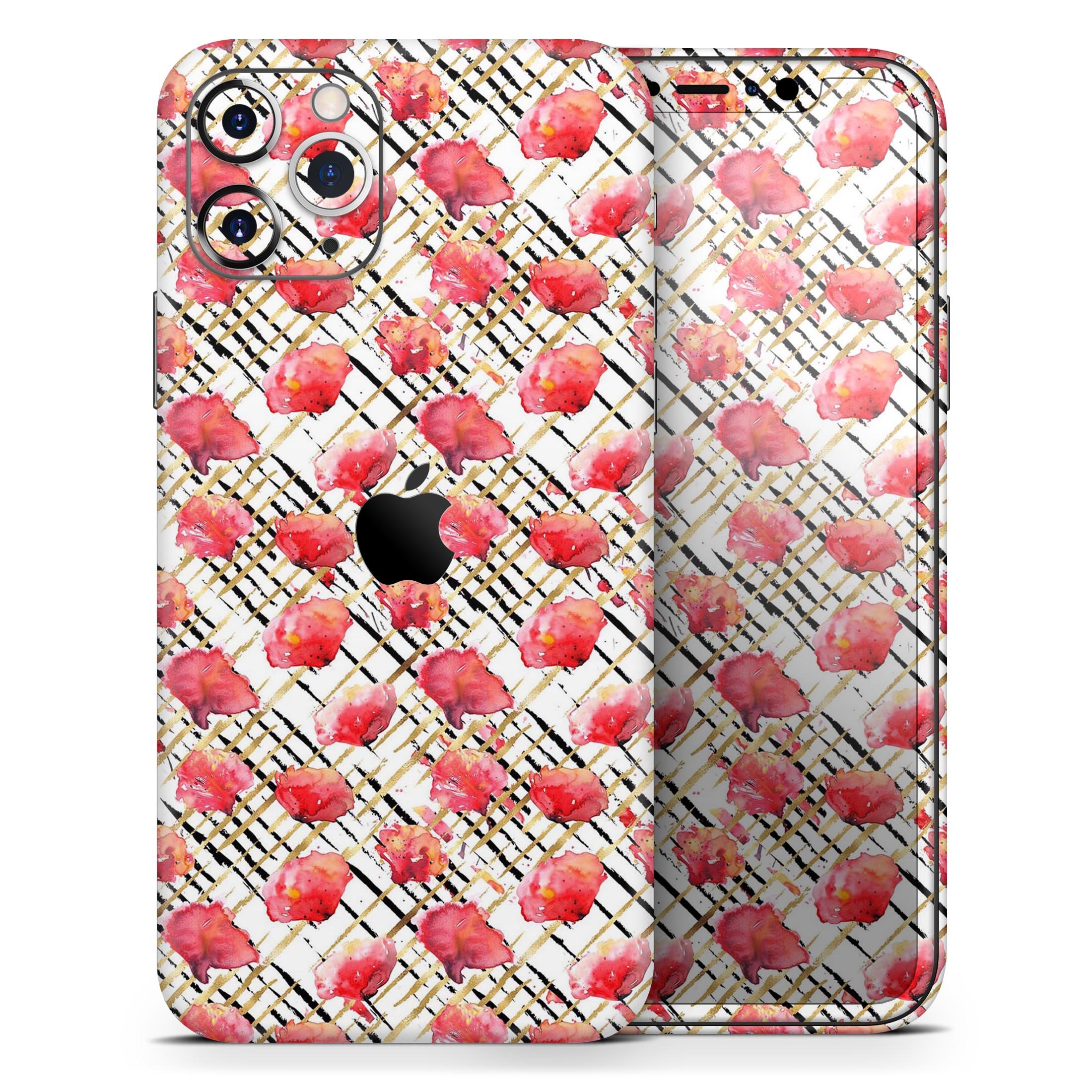 Karamfila Watercolo Poppies V24 skin for Apple iPhone, showcasing vibrant poppy design and premium vinyl material.