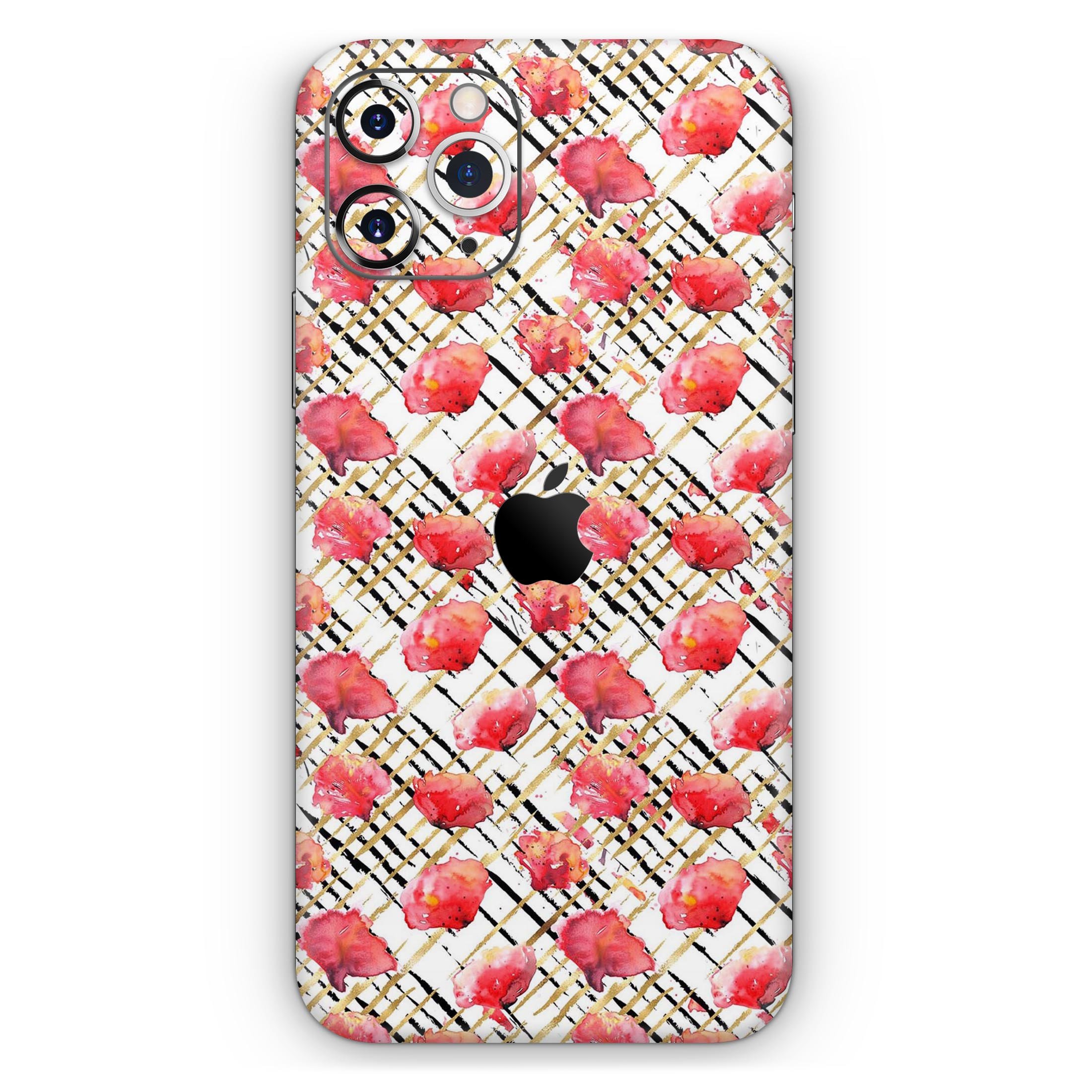 Karamfila Watercolo Poppies V24 skin for Apple iPhone, showcasing vibrant poppy design and premium vinyl material.