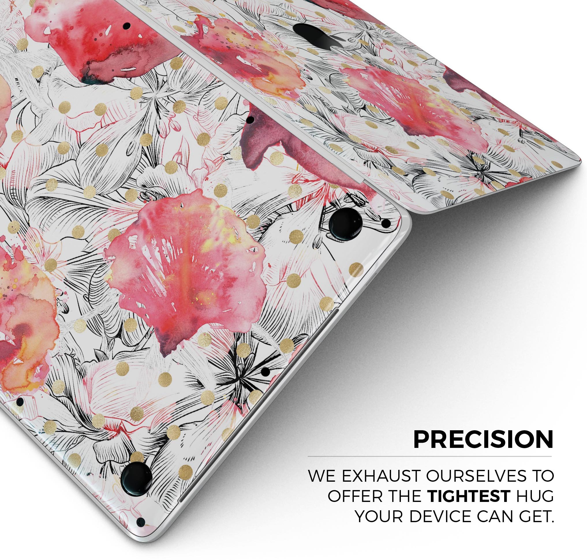 Karamfila Watercolo Poppies V29 skin decal wrap kit for MacBook, featuring vibrant poppy design and premium vinyl material.