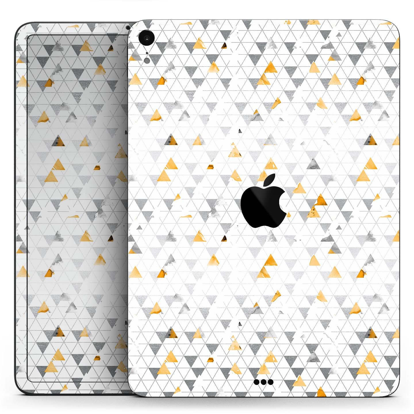 Karamfila Yellow & Gray Floral V3 skin decal for Apple devices, showcasing vibrant floral design and premium finish.