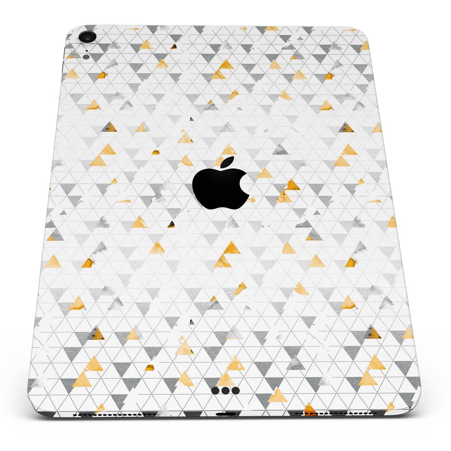 Karamfila Yellow & Gray Floral V3 skin decal for Apple devices, showcasing vibrant floral design and premium finish.