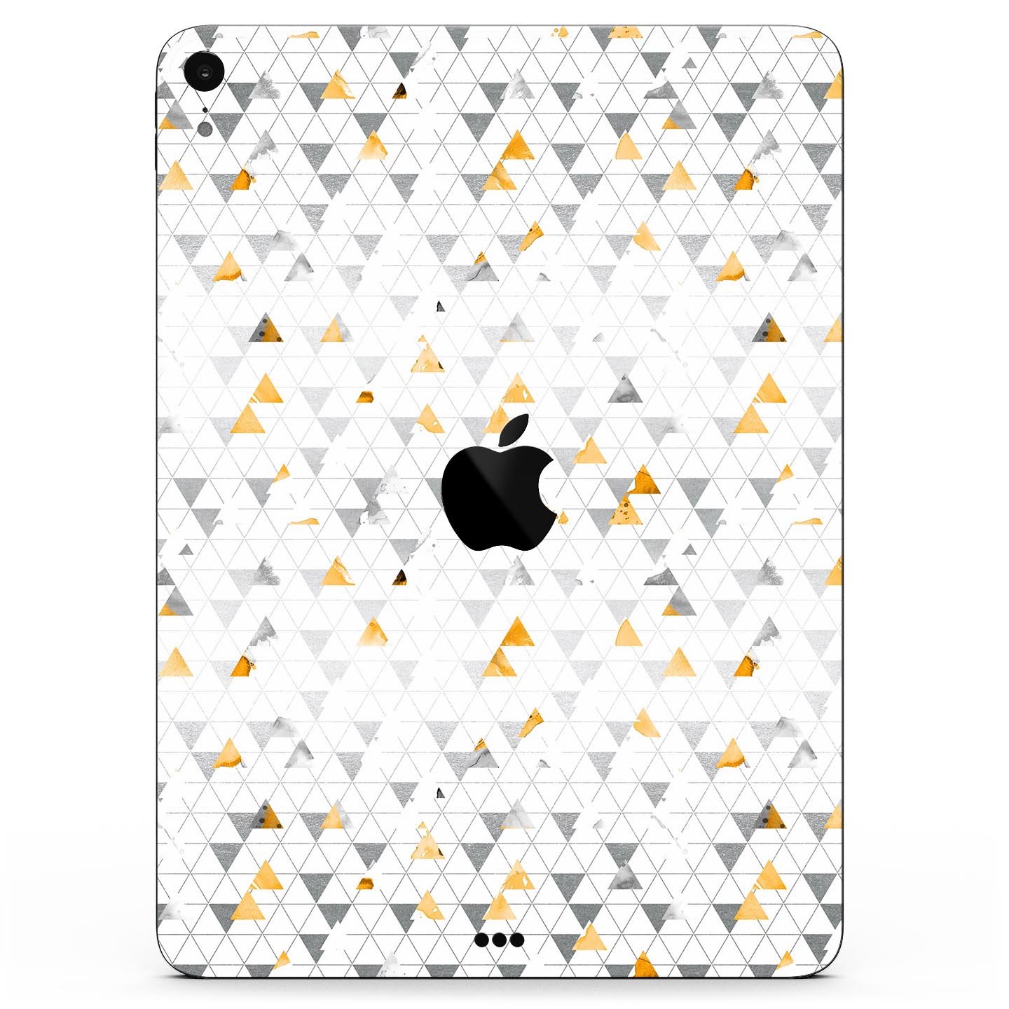 Karamfila Yellow & Gray Floral V3 skin decal for Apple devices, showcasing vibrant floral design and premium finish.