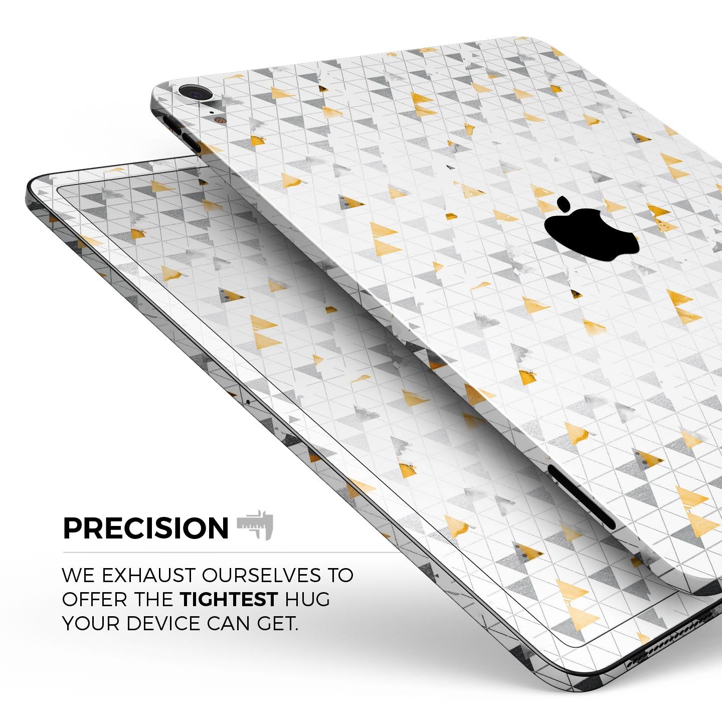 Karamfila Yellow & Gray Floral V3 skin decal for Apple devices, showcasing vibrant floral design and premium finish.