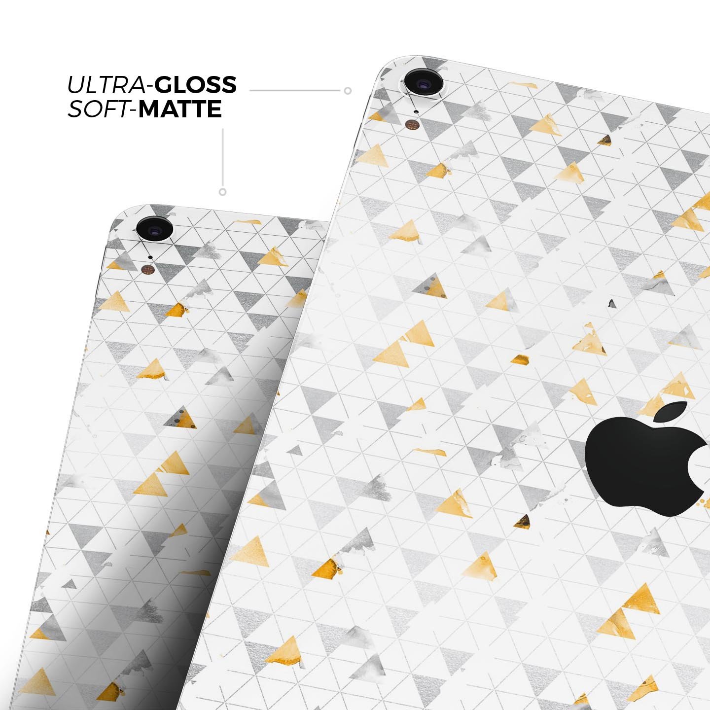 Karamfila Yellow & Gray Floral V3 skin decal for Apple devices, showcasing vibrant floral design and premium finish.