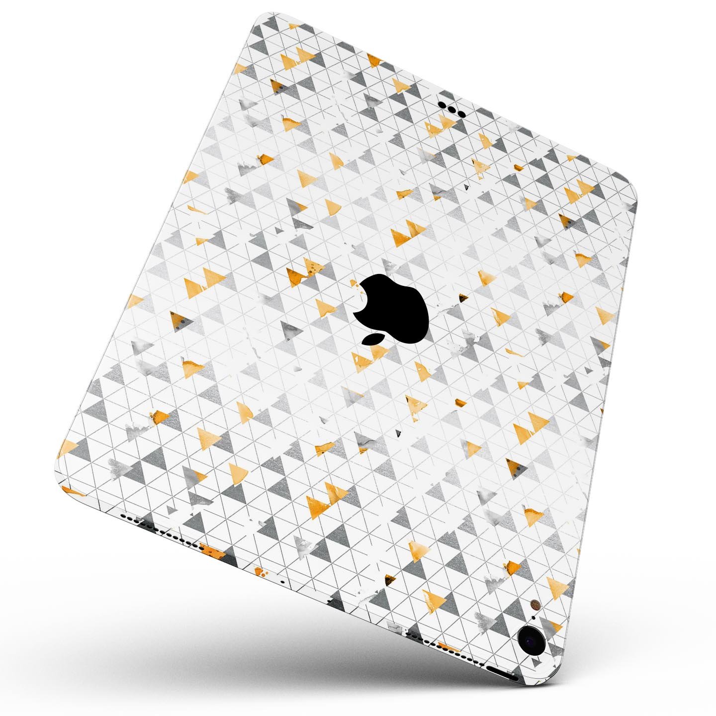 Karamfila Yellow & Gray Floral V3 skin decal for Apple devices, showcasing vibrant floral design and premium finish.