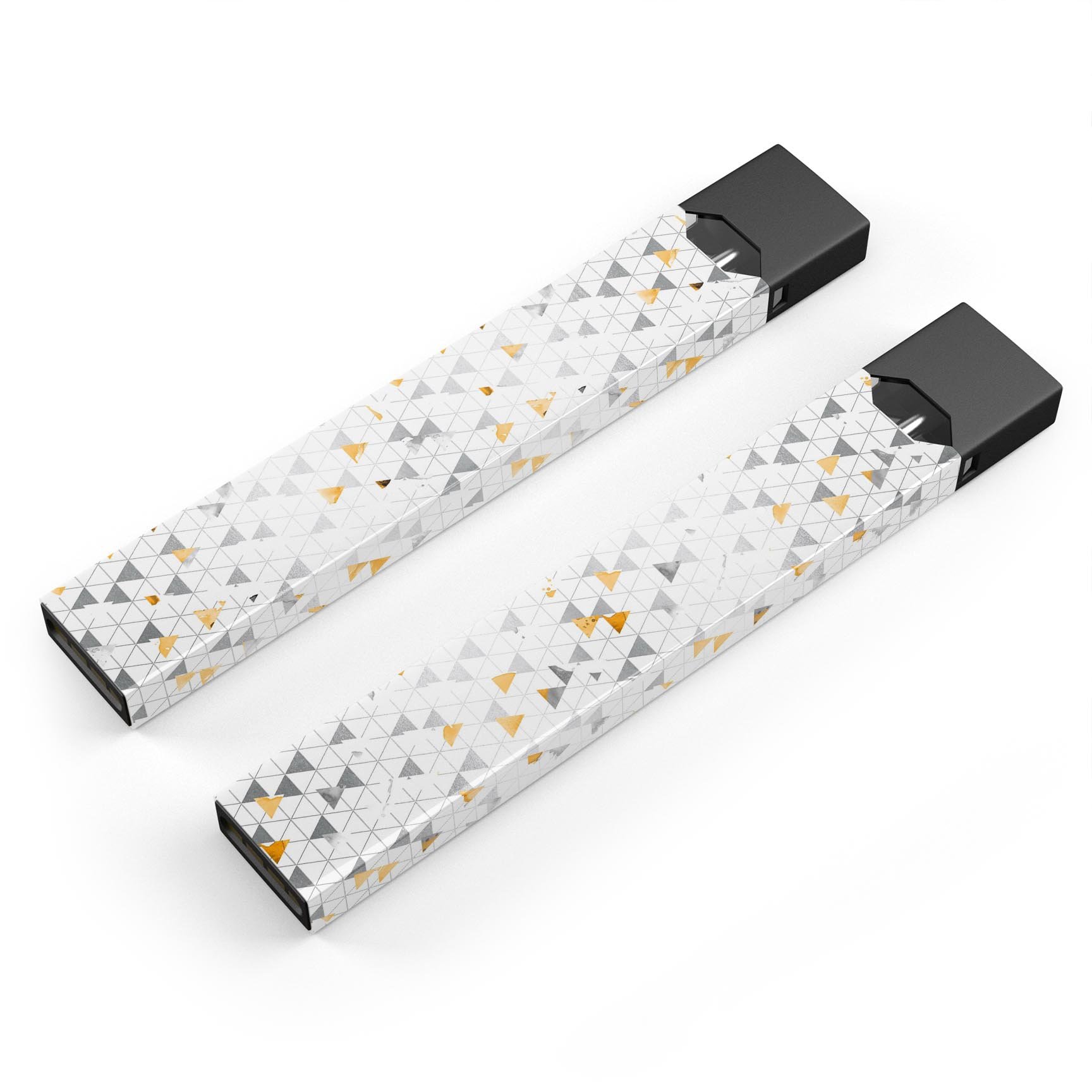 Karamfila Yellow & Gray Floral V3 skin-wrap for JUUL device, showcasing vibrant floral design and premium finish.