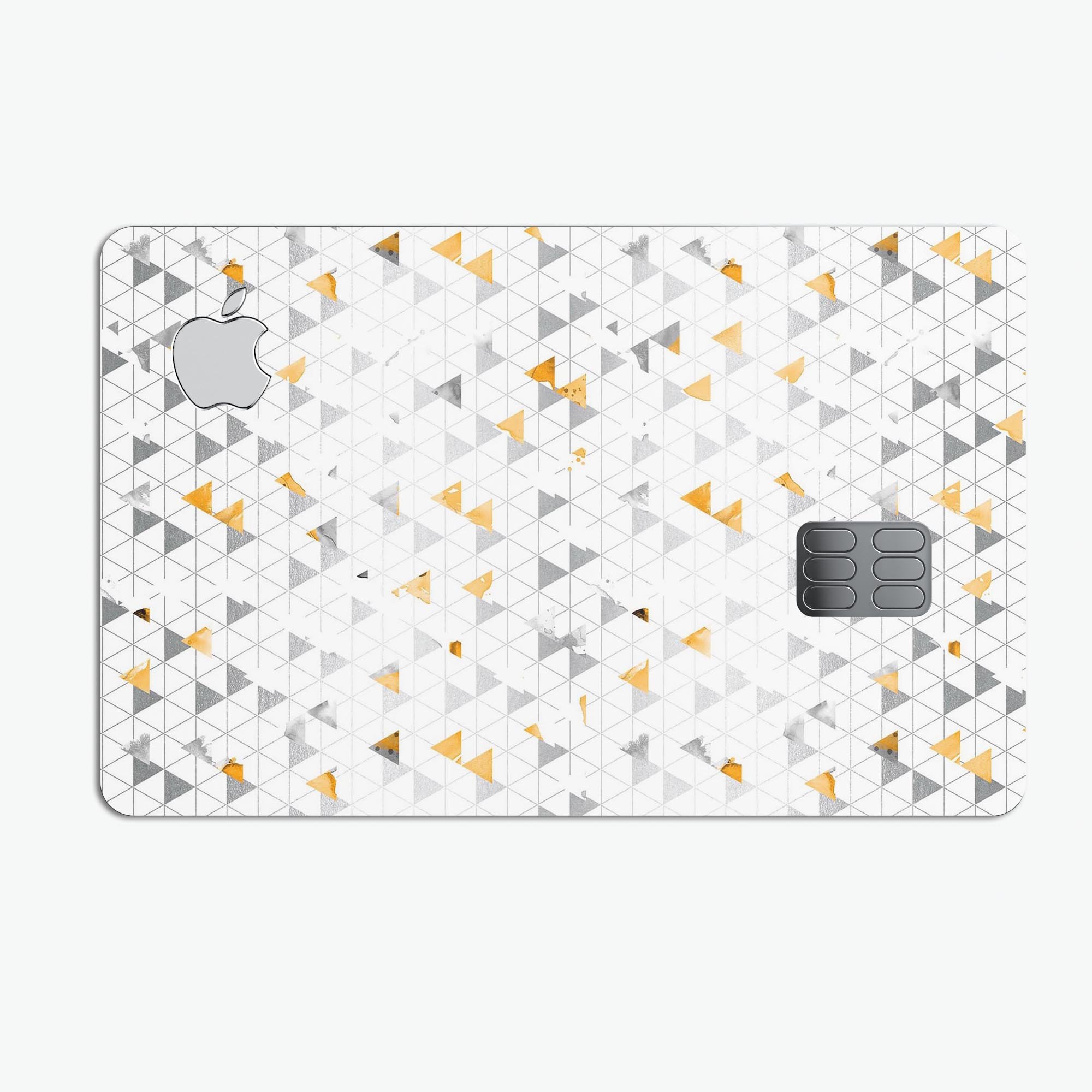 Karamfila Yellow & Gray Floral V3 decal skin for Apple Card, showcasing vibrant floral design and premium vinyl material.