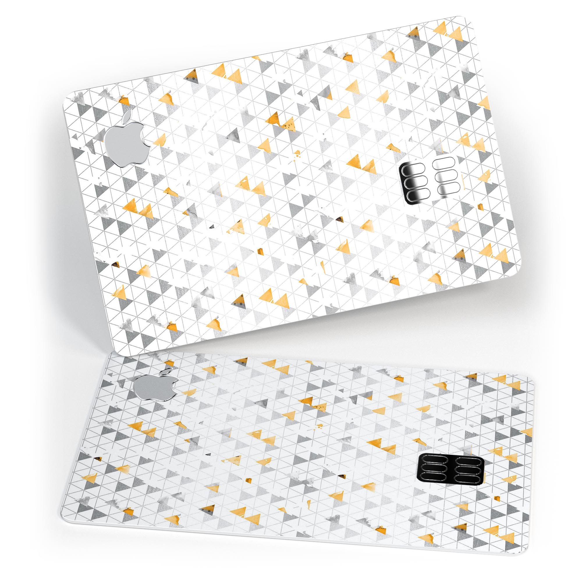 Karamfila Yellow & Gray Floral V3 decal skin for Apple Card, showcasing vibrant floral design and premium vinyl material.