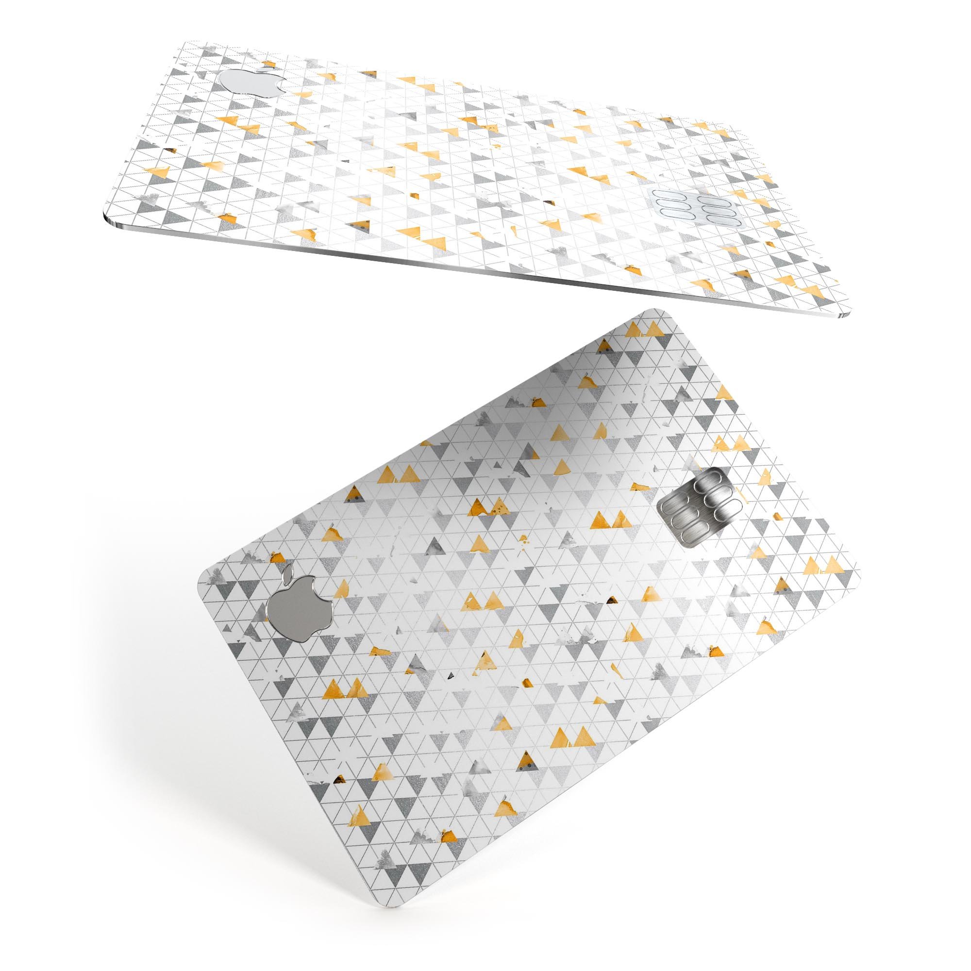 Karamfila Yellow & Gray Floral V3 decal skin for Apple Card, showcasing vibrant floral design and premium vinyl material.