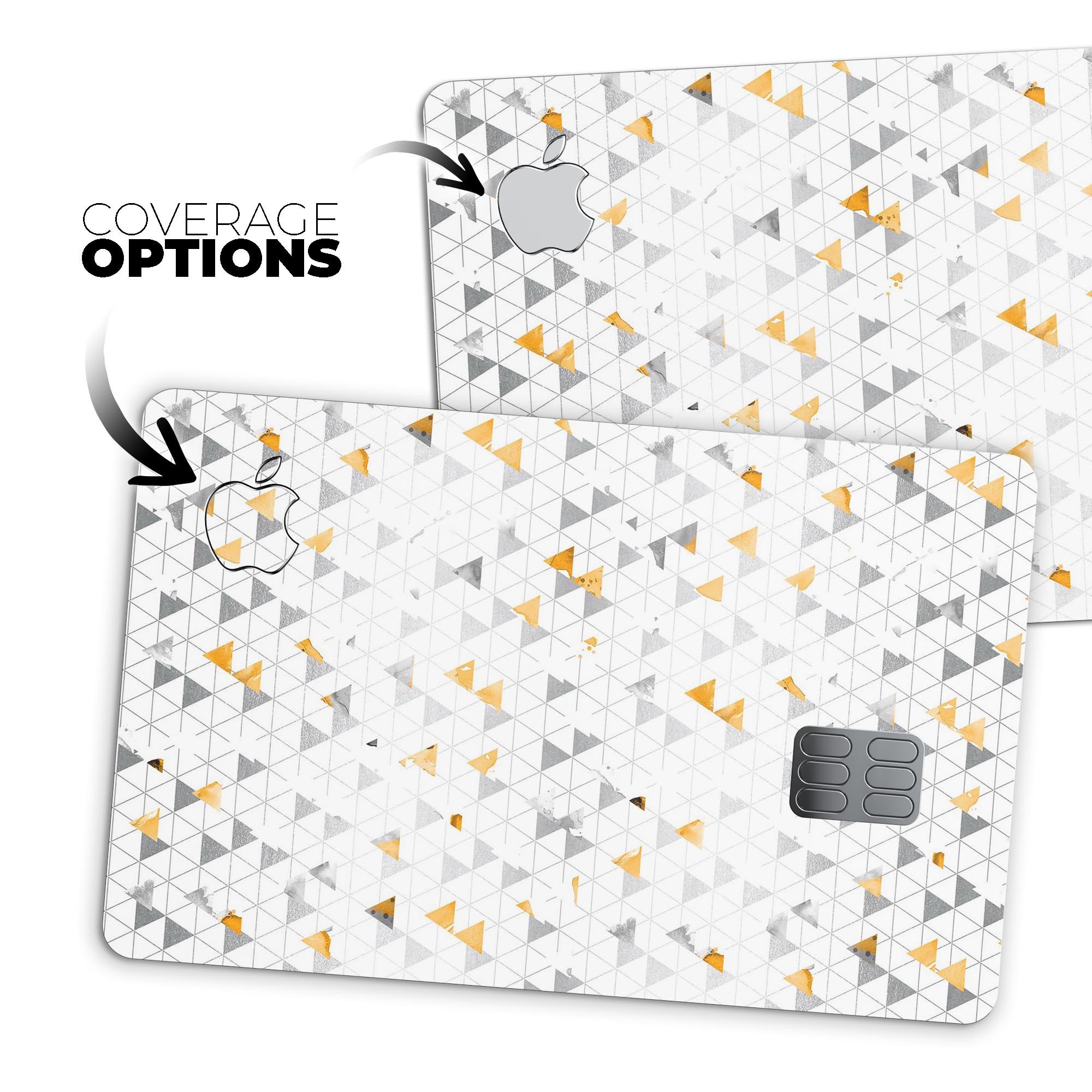 Karamfila Yellow & Gray Floral V3 decal skin for Apple Card, showcasing vibrant floral design and premium vinyl material.