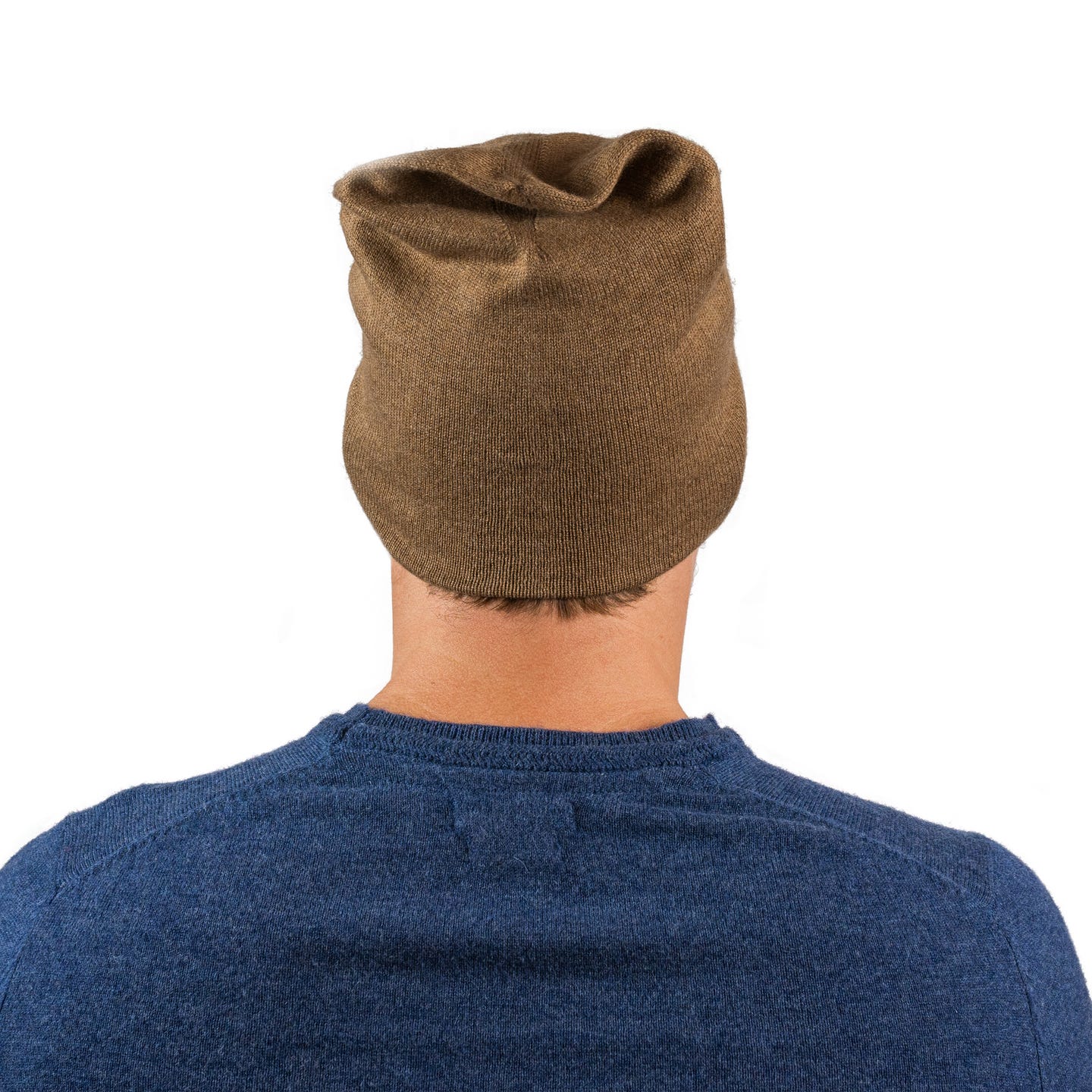 Luxuriöse Kaschmirmütze Beanie in braun, handgewebt aus 100% Kaschmir, leicht und warm, unisex Design.