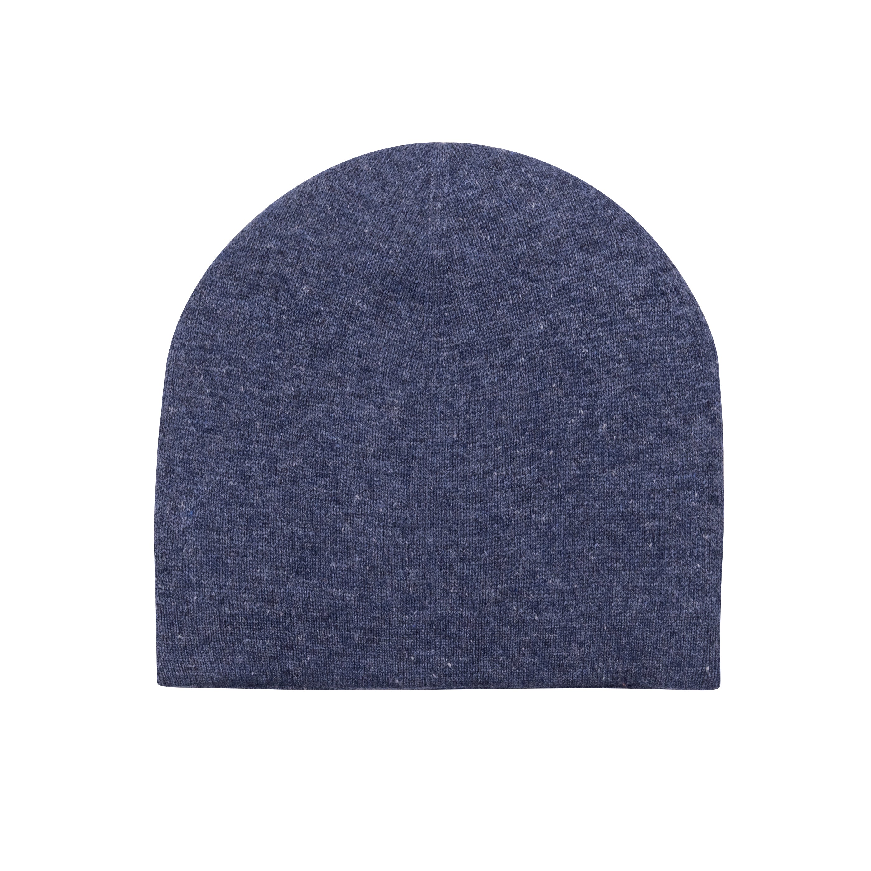 Dunkelblaue Kaschmirmütze Beanie, handgewebt in Nepal, aus 100% Kaschmir, leicht und stilvoll.