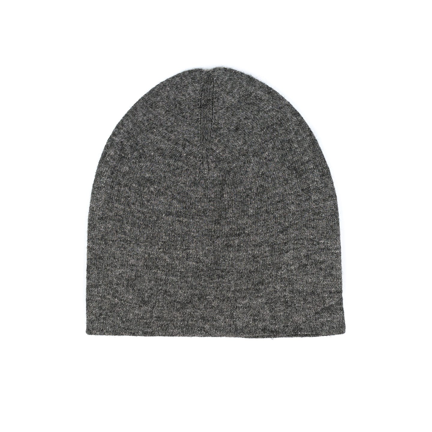 Elegante dunkelgraue Kaschmirmütze Beanie, handgewebt in Nepal, aus 100% Kaschmir, leicht und unisex.