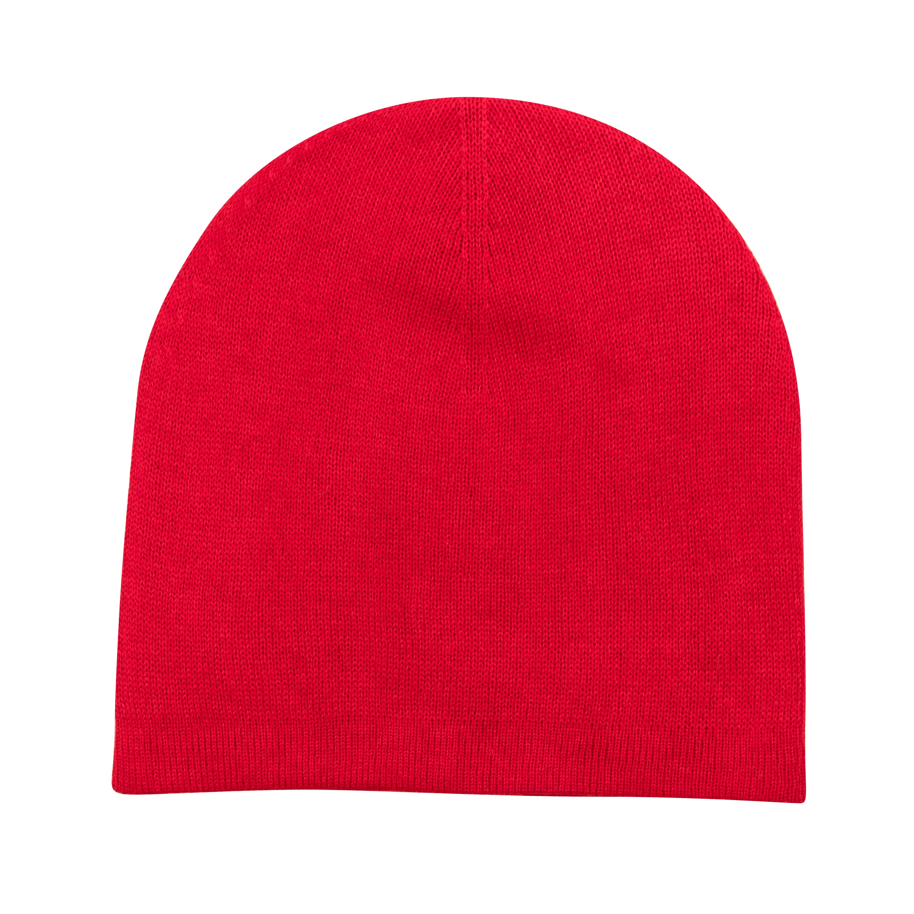 Rote Kaschmirmütze Beanie, handgewebt aus 100% Kaschmir, unisex Design, leicht und warm.