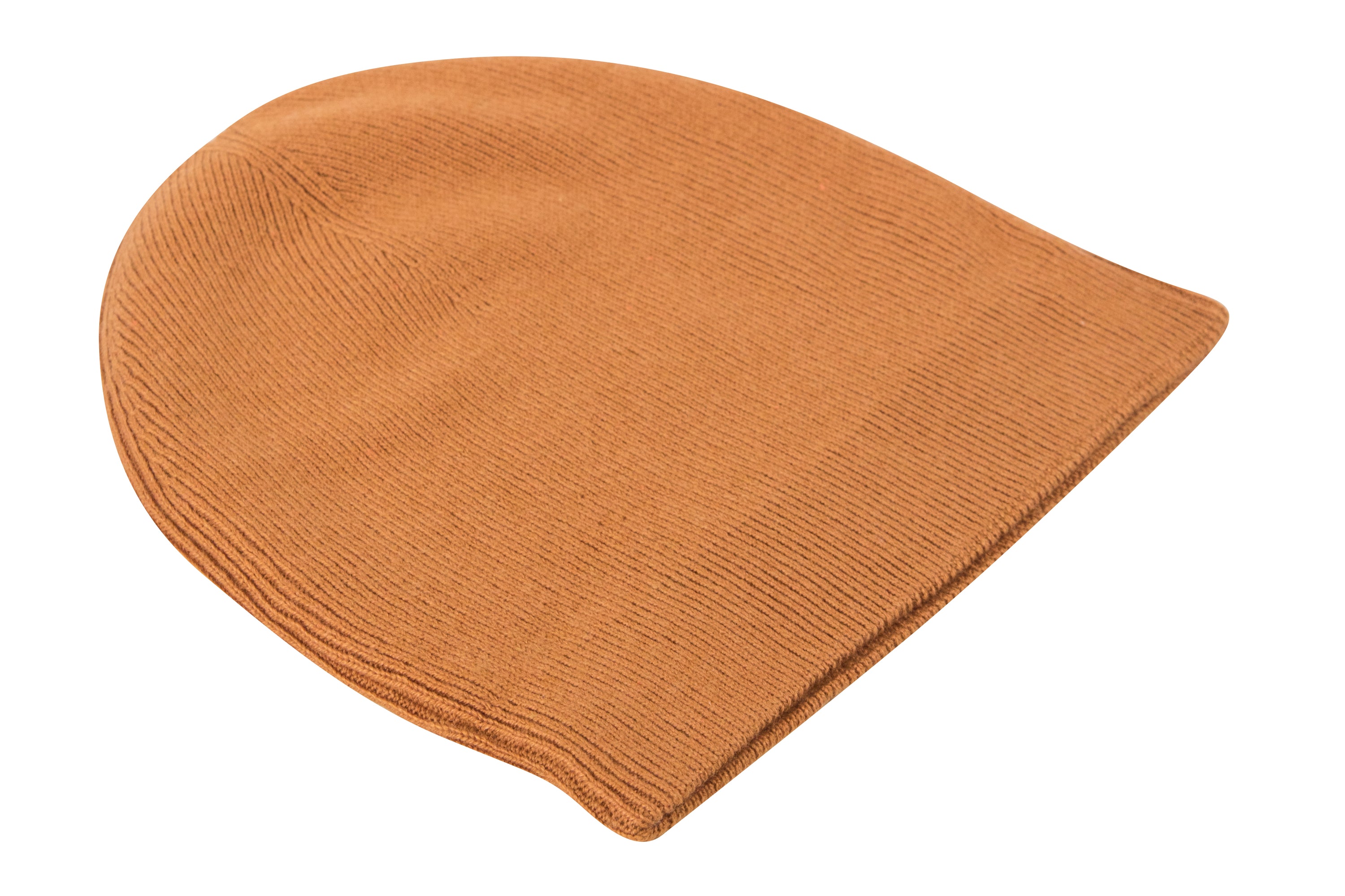 Hellbraune Kaschmirmütze Beanie mit leicht geripptem Design, handgewebt in Nepal, aus 100% Kaschmir.