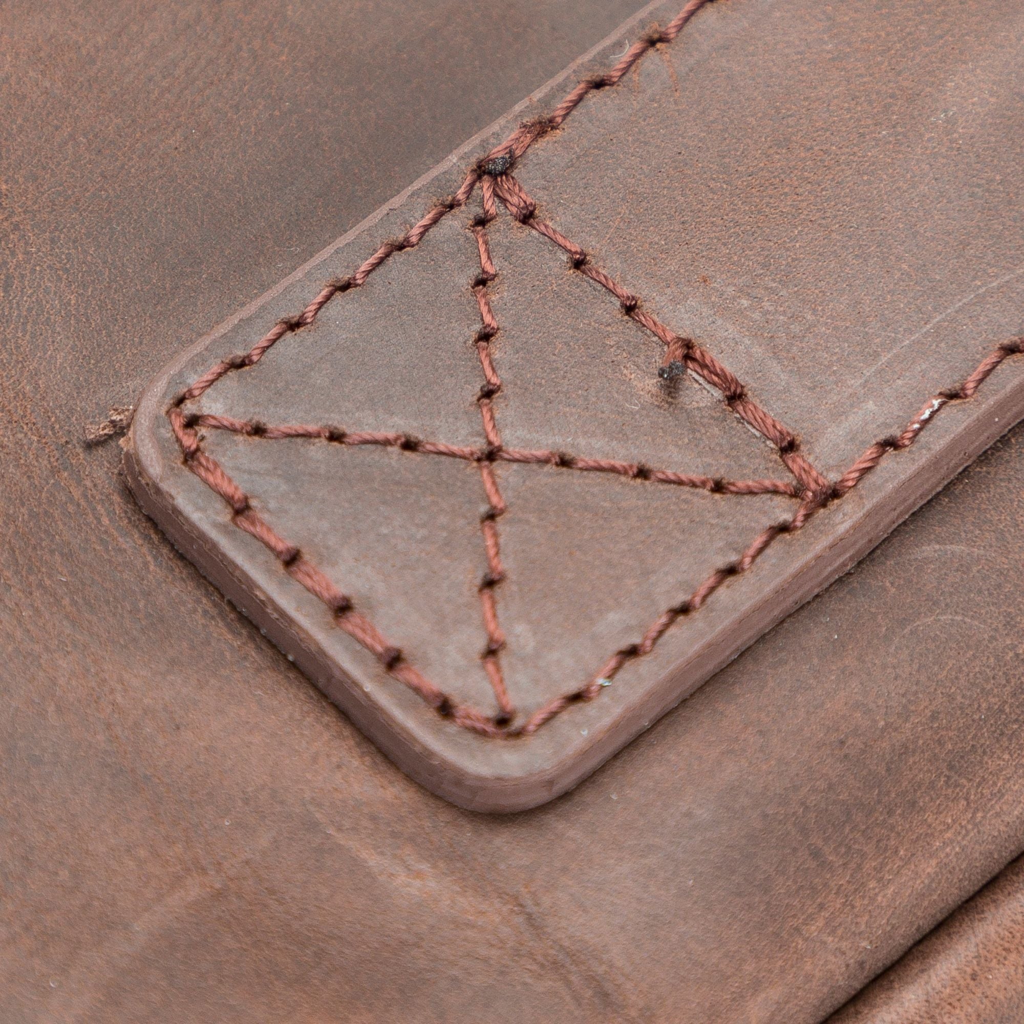 Kemmerer Leather Sleeve for iPad and MacBook, showcasing its genuine leather exterior and suede lining.