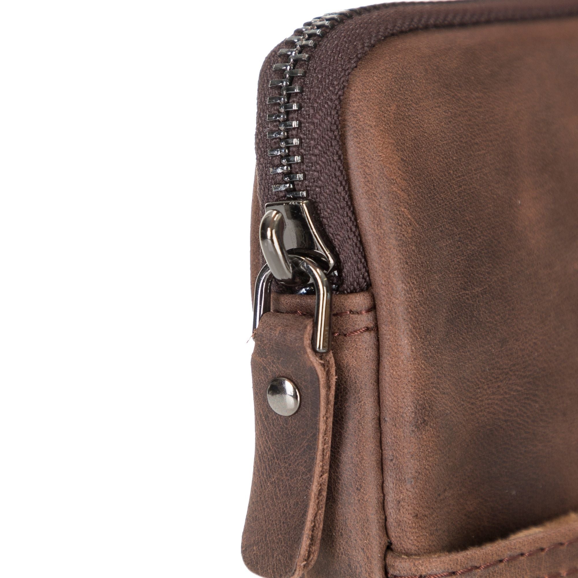 Kemmerer Leather Sleeve for iPad and MacBook, showcasing its genuine leather exterior and suede lining.