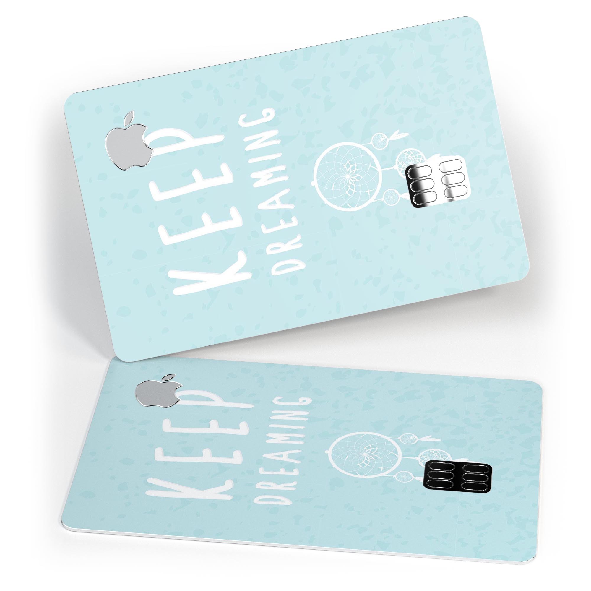 Keep Dreaming Dreamcatcher decal skin for Apple Card, showcasing vibrant design and premium vinyl material.