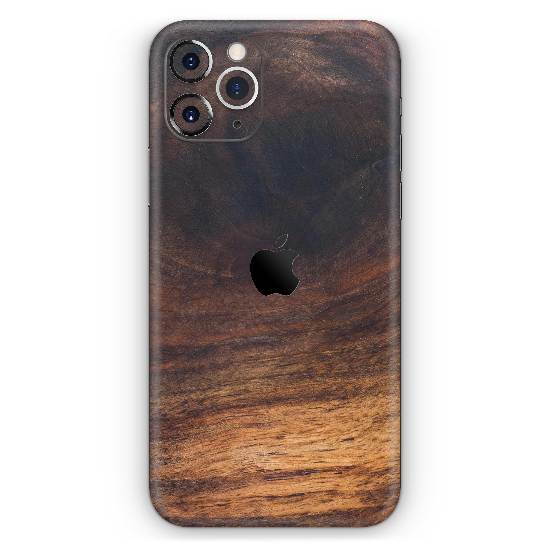 Knotted Rich Wood Plank Skin-Kit for Apple iPhone, showcasing a stylish wood grain design.