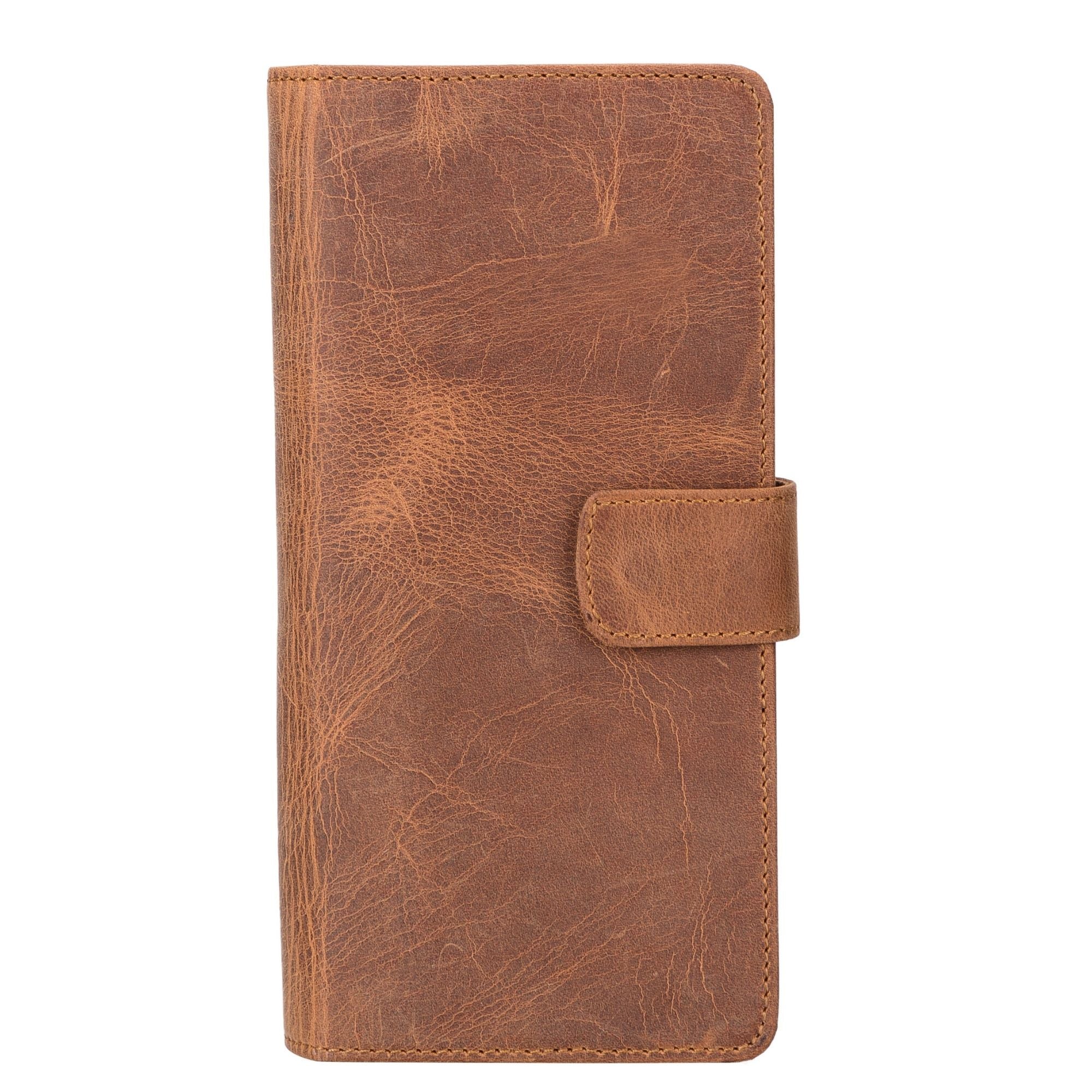 Lander Leather Phone Wallet showcasing its elegant design, multiple card compartments, and dedicated phone slot, crafted from high-quality leather.