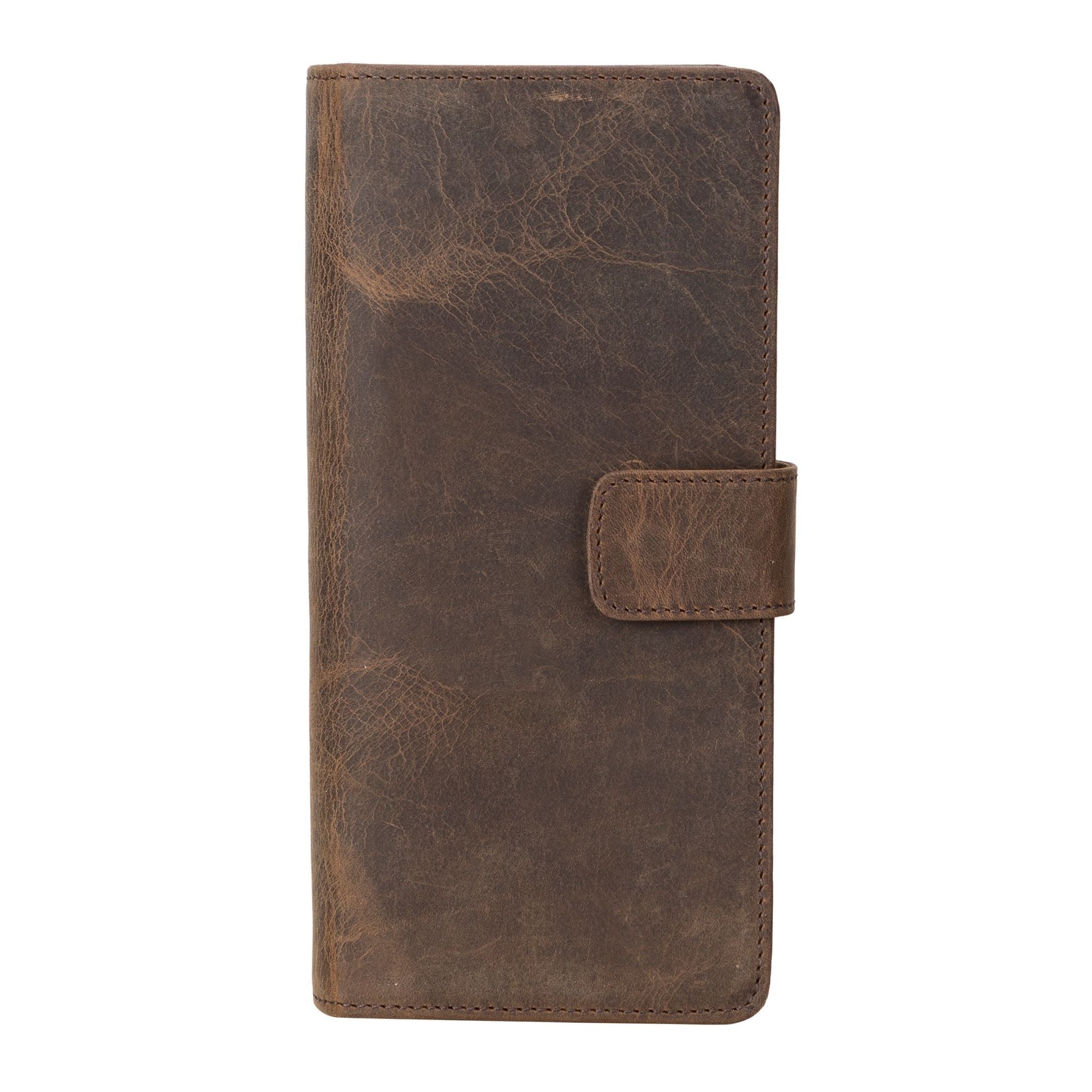 Lander Leather Phone Wallet showcasing its elegant design, multiple card compartments, and dedicated phone slot, crafted from high-quality leather.