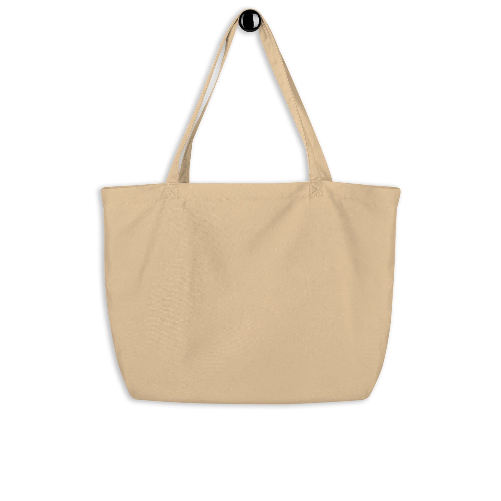 Large Beige Tote Bag made of durable cotton twill, featuring dual straps and spacious design for versatile use.