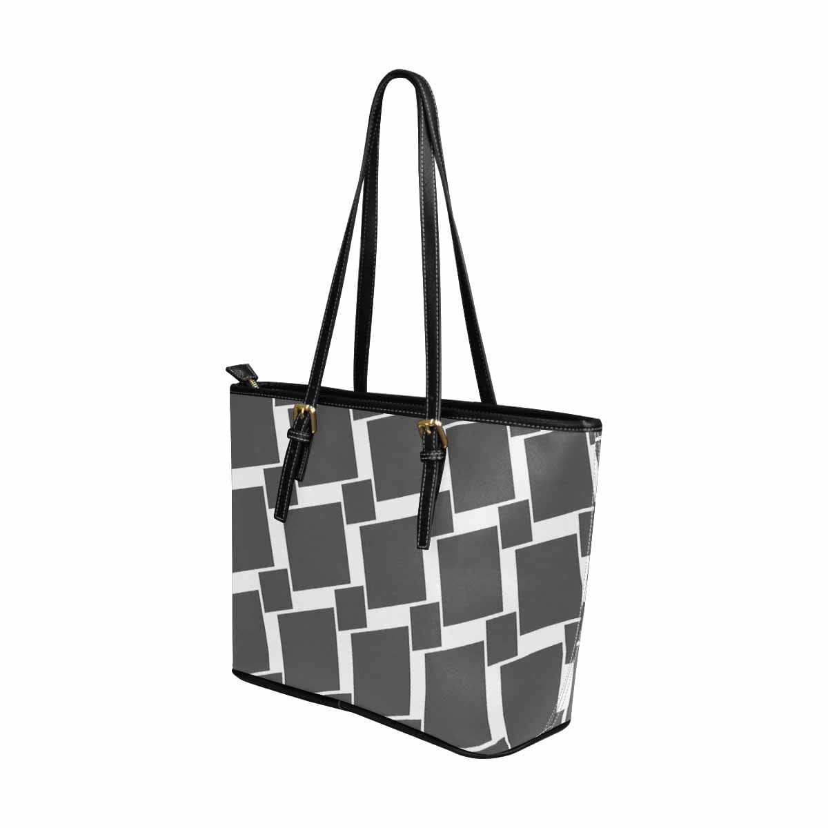 Large Leather Tote Shoulder Bag in elegant design, showcasing durable PU leather and spacious interior with zipper closure.