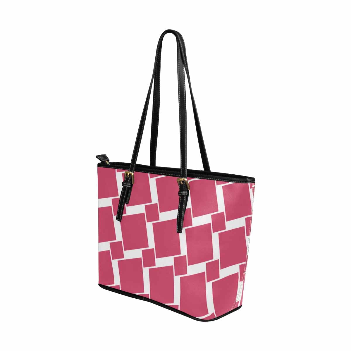 Large Leather Tote Shoulder Bag in elegant design, showcasing spacious interior and adjustable straps.