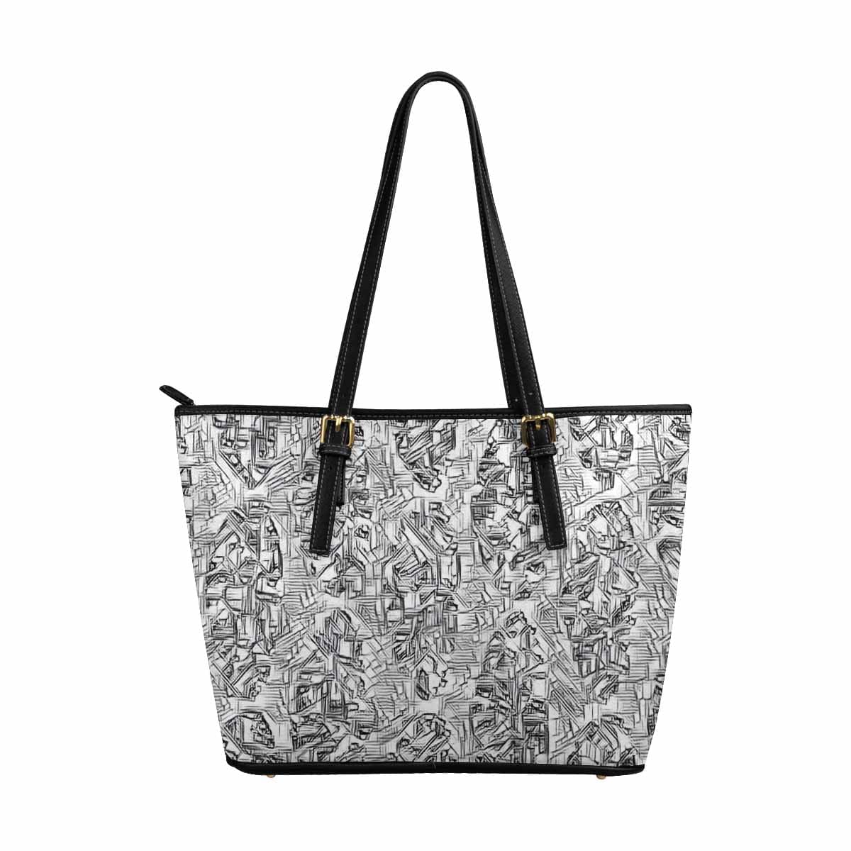 Large Leather Tote Shoulder Bag in elegant design, showcasing spacious interior and adjustable straps.