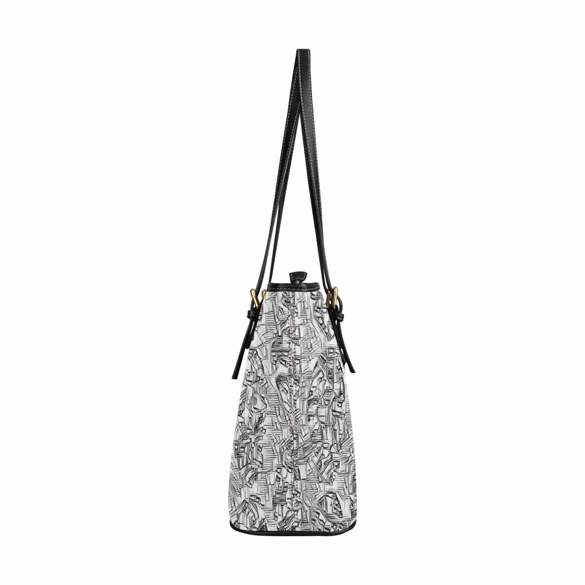 Large Leather Tote Shoulder Bag in elegant design, showcasing spacious interior and adjustable straps.