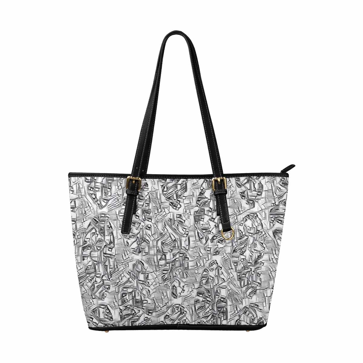 Large Leather Tote Shoulder Bag in elegant design, showcasing spacious interior and adjustable straps.