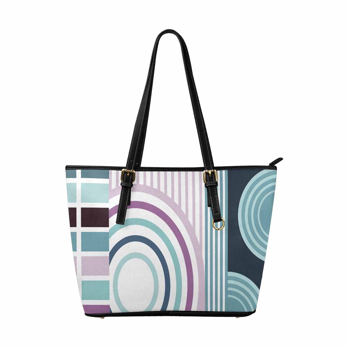 Large Leather Tote Shoulder Bag in multicolor, showcasing its spacious interior and stylish design.