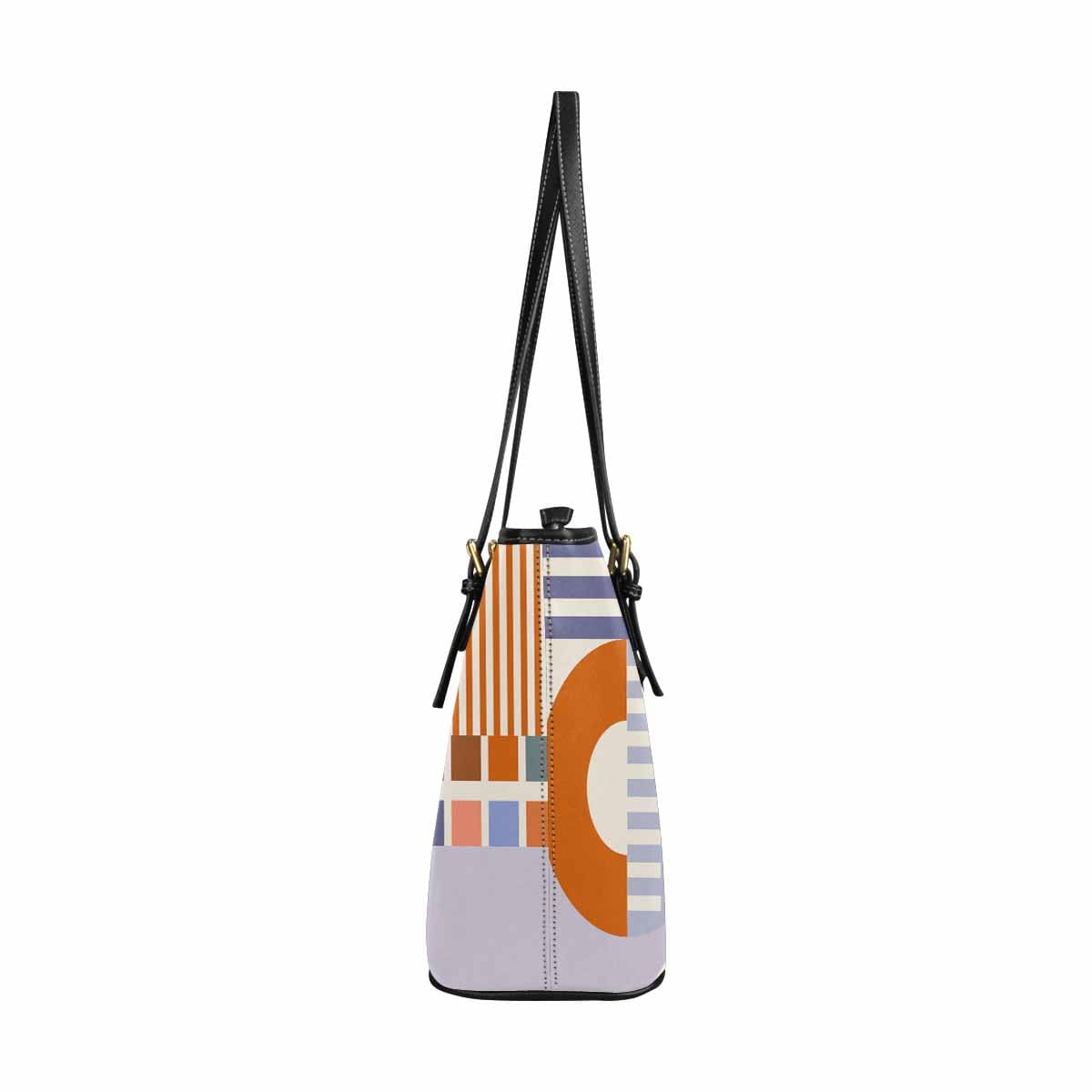 Large Leather Tote Shoulder Bag in multicolor, showcasing its spacious design and durable PU leather material.