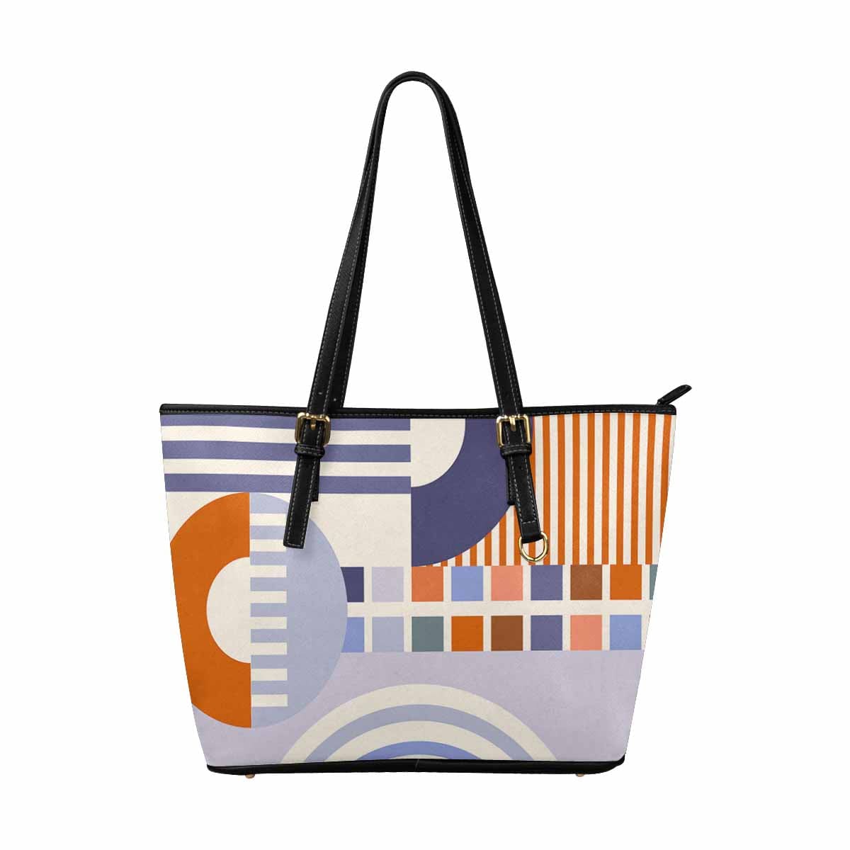 Large Leather Tote Shoulder Bag in multicolor, showcasing its spacious design and durable PU leather material.