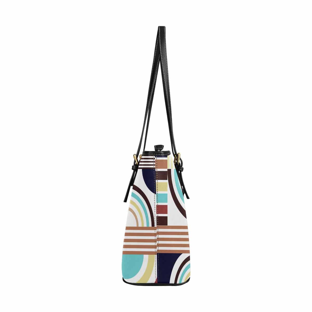 Large Leather Tote Shoulder Bag in multicolor, showcasing its spacious design and durable PU leather material.